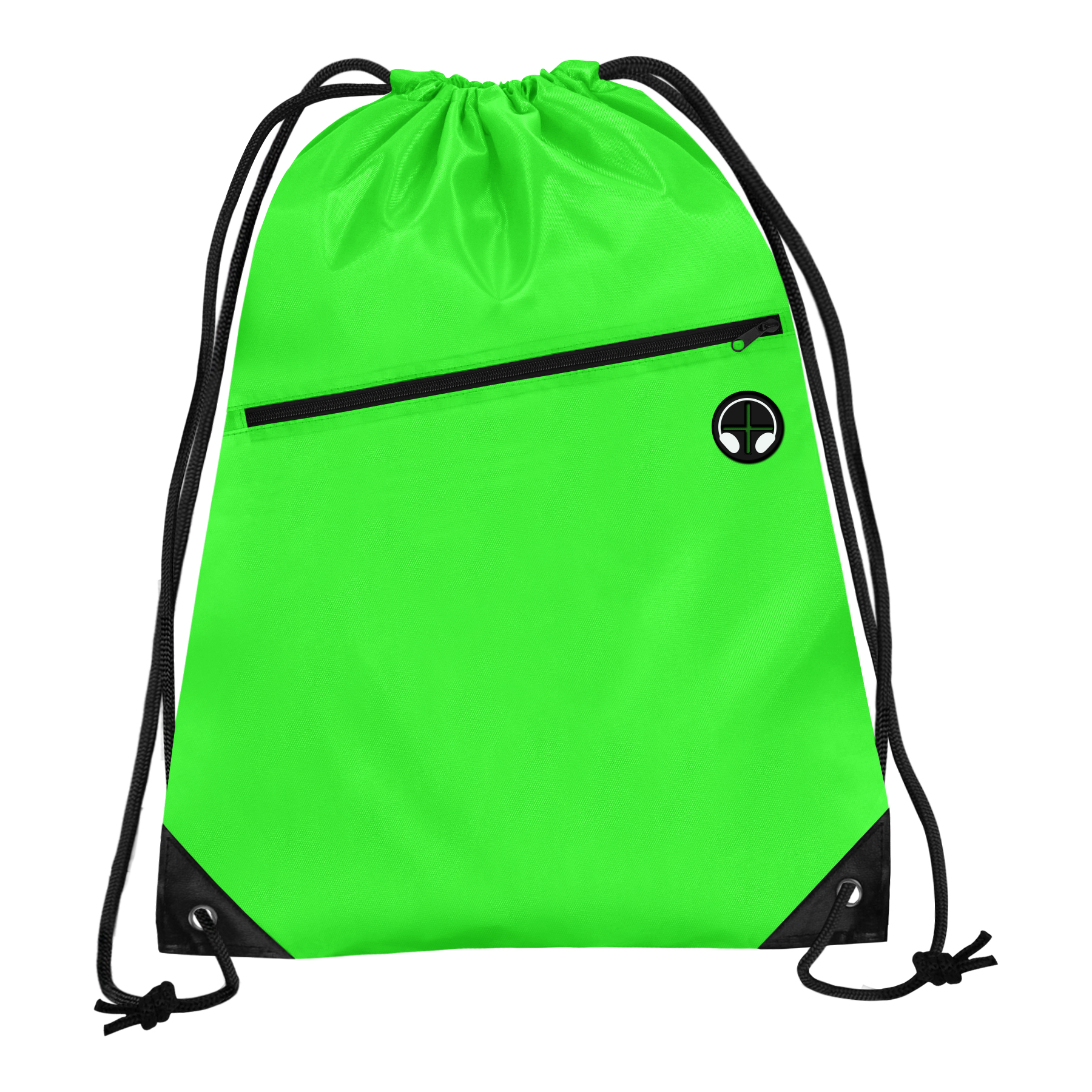 FlyFlyPromos - Drawstring Backpack With Front Zipper Image 2 - Promotional Product