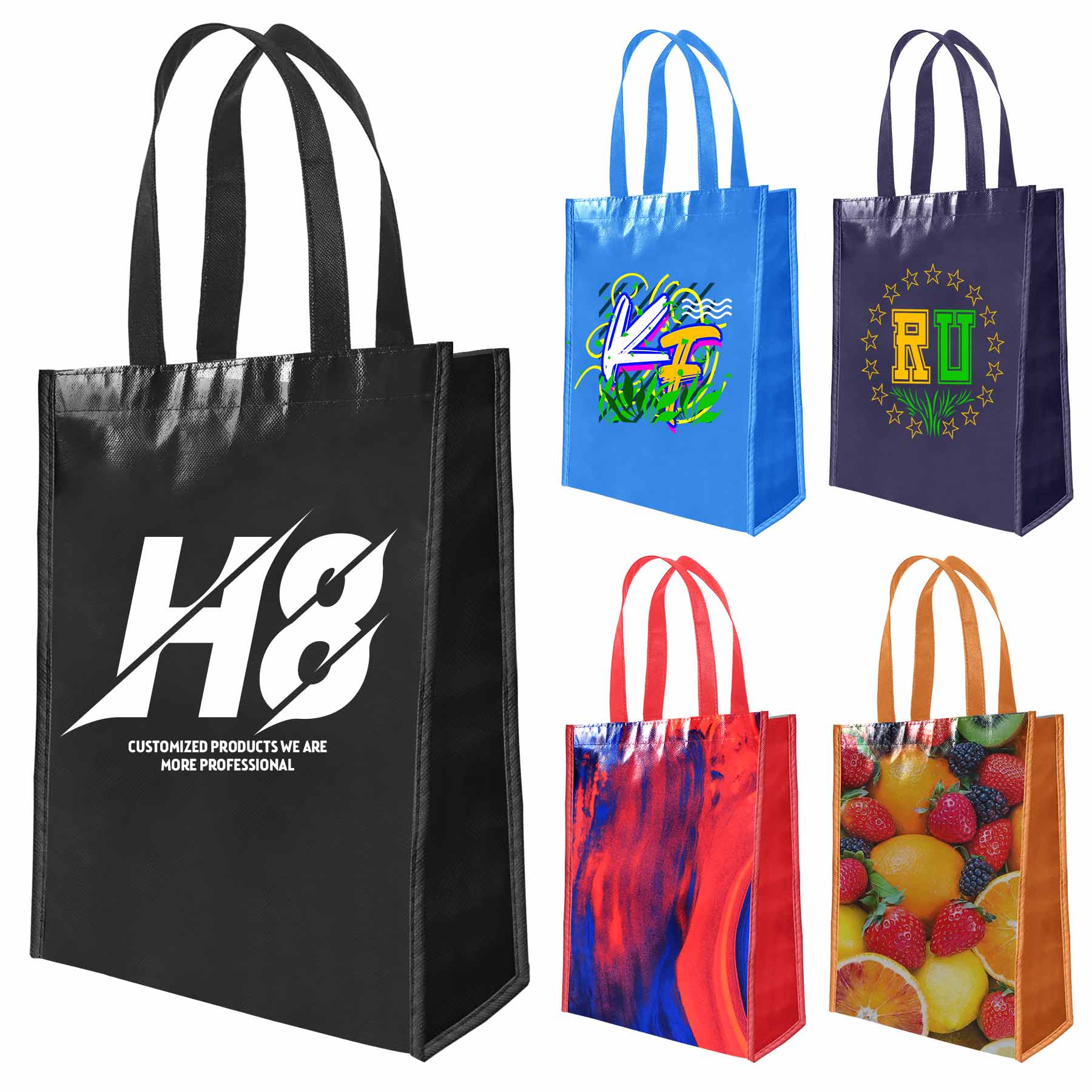 FlyFlyPromos - Laminated Grocery Tote Bag - Promotional Product