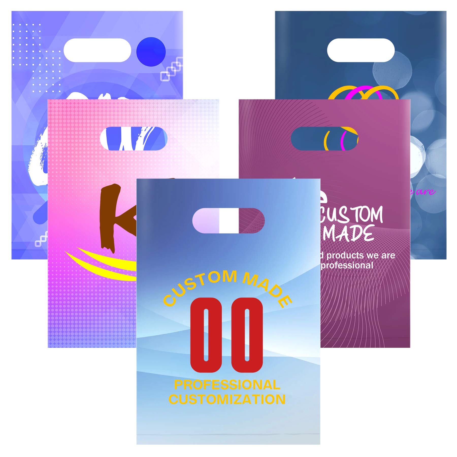 FlyFlyPromos - Full Color Die Cut Plastic Bag - Promotional Product