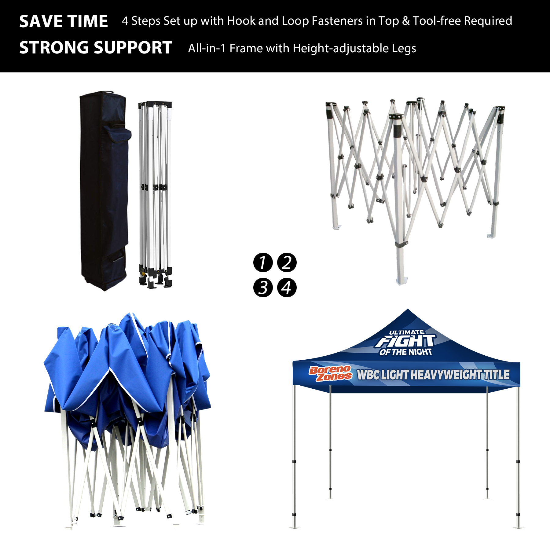 FlyFlyPromos - 10' x 10' Digital Printed Aluminum Frame Pop Up Tent Image 3 - Promotional Product