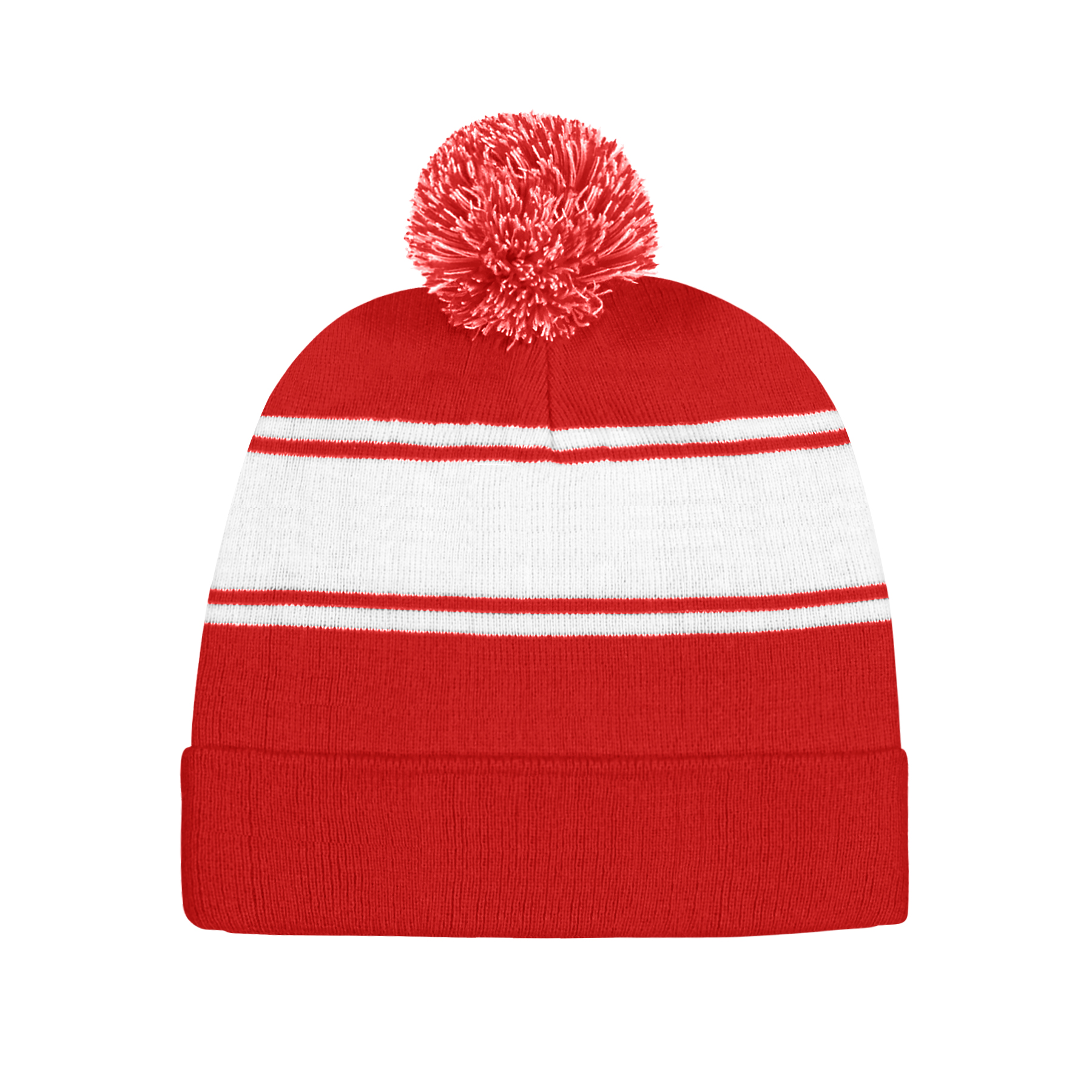 FlyFlyPromos - Two-Tone Knit Pom Beanie With Cuff Image 6 - Promotional Product