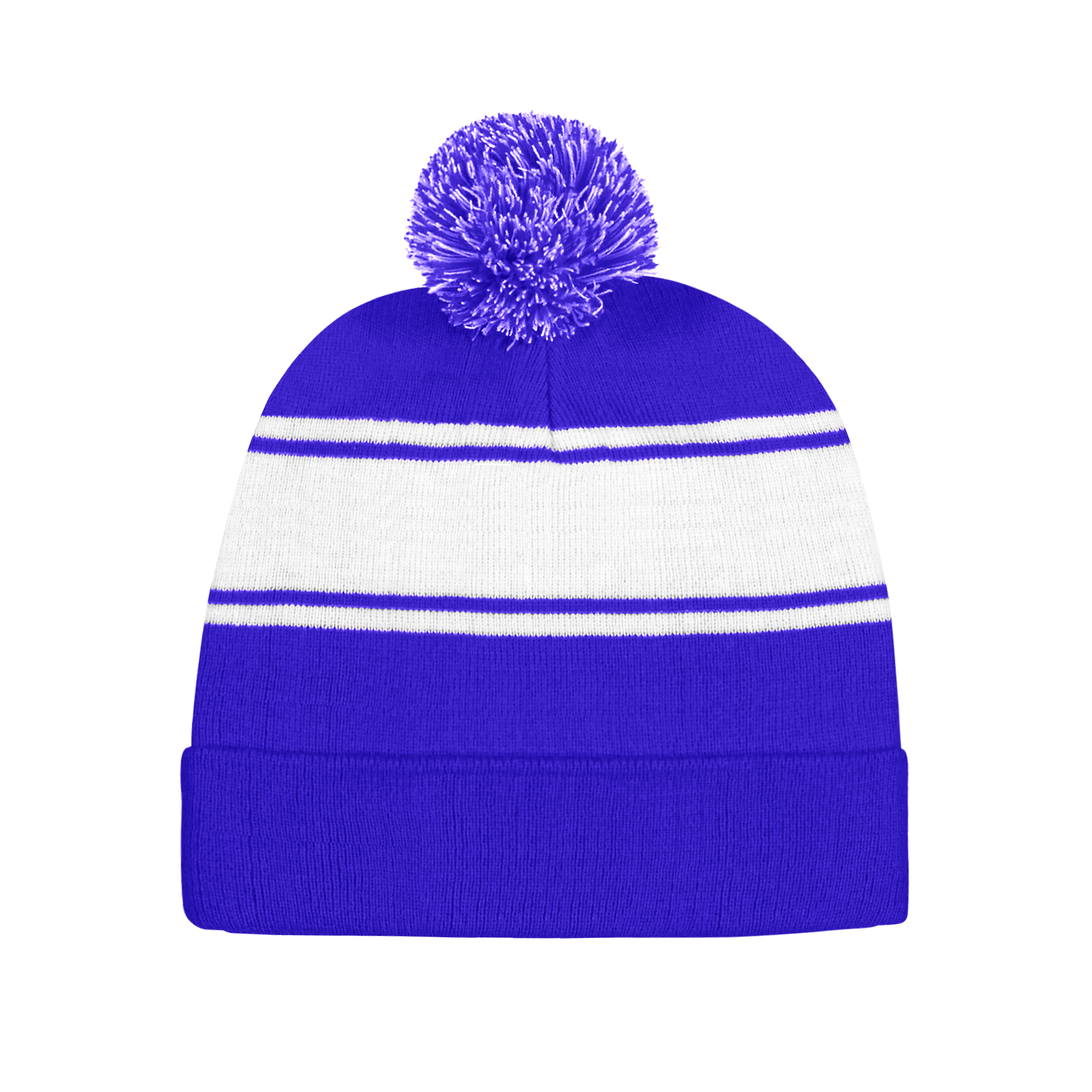 FlyFlyPromos - Two-Tone Knit Pom Beanie With Cuff Image 4 - Promotional Product