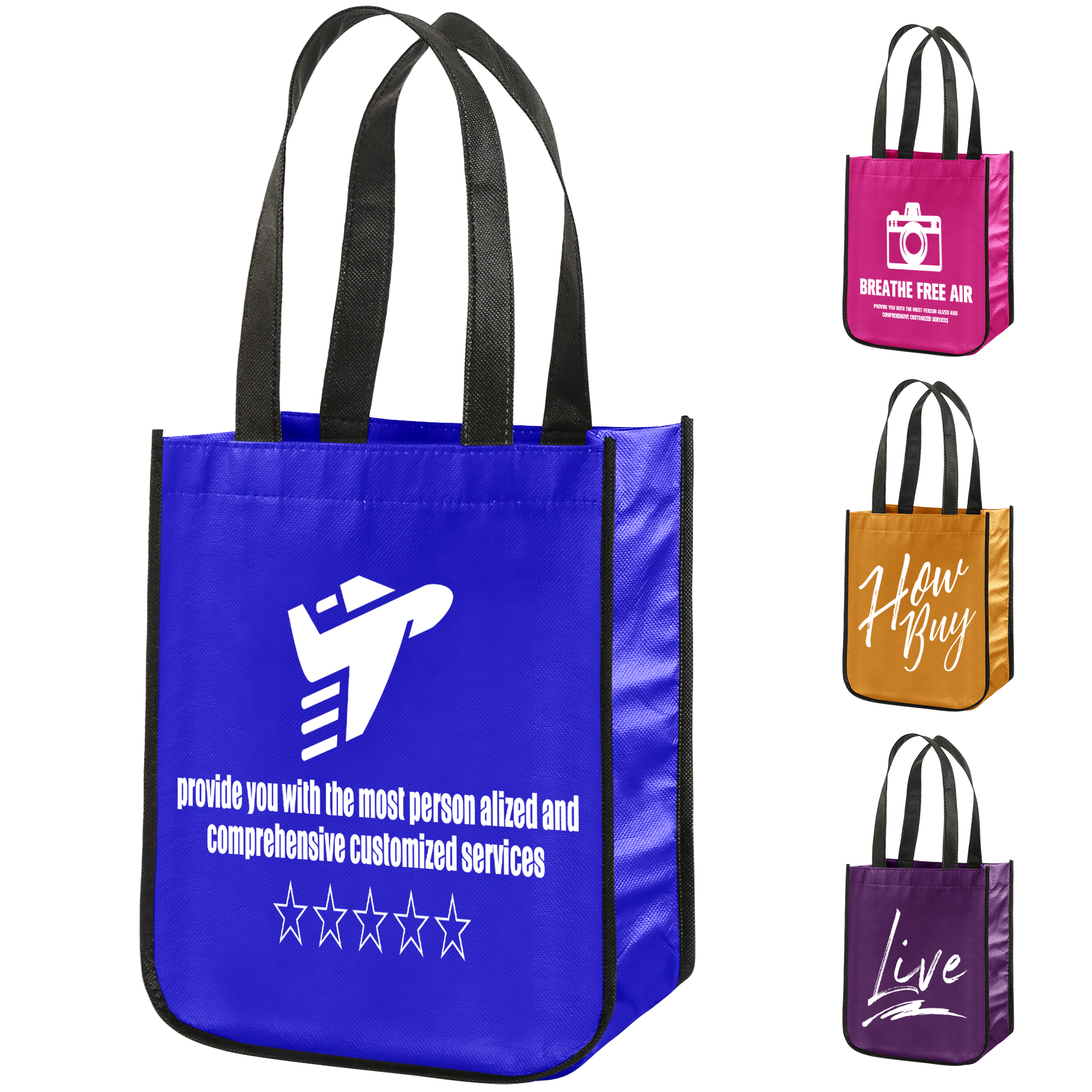 FlyFlyPromos - Laminated Non-Woven Round Corner Bag - Promotional Product