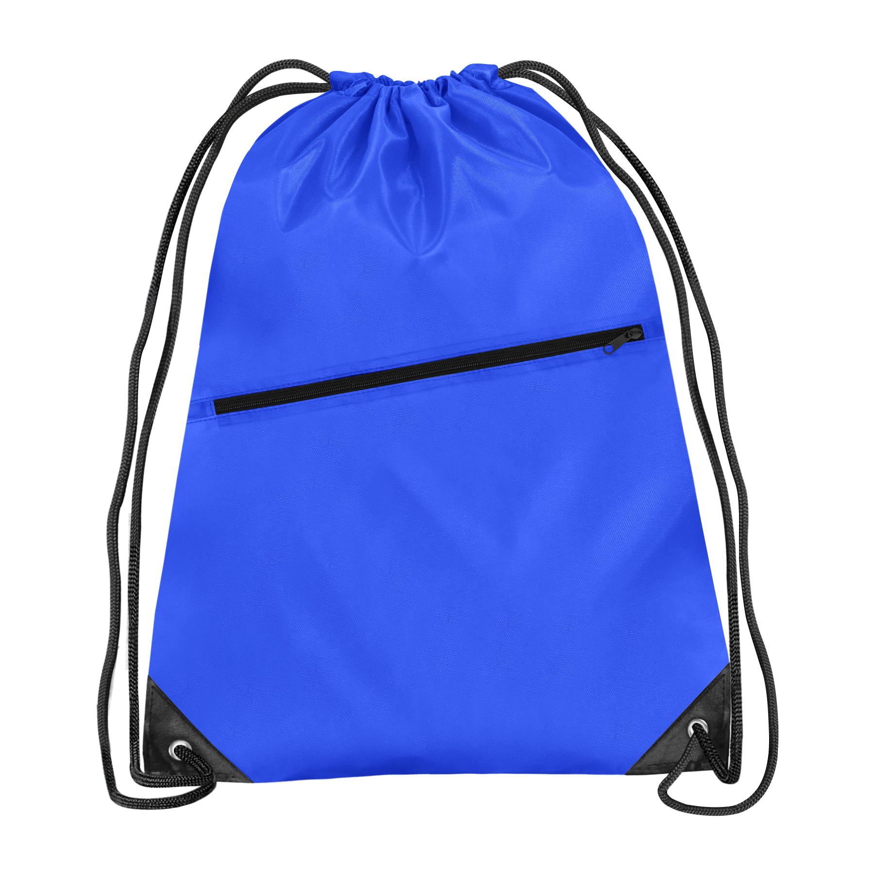FlyFlyPromos - Polyester Drawstring Backpack with Front Zipper Image 6 - Promotional Product