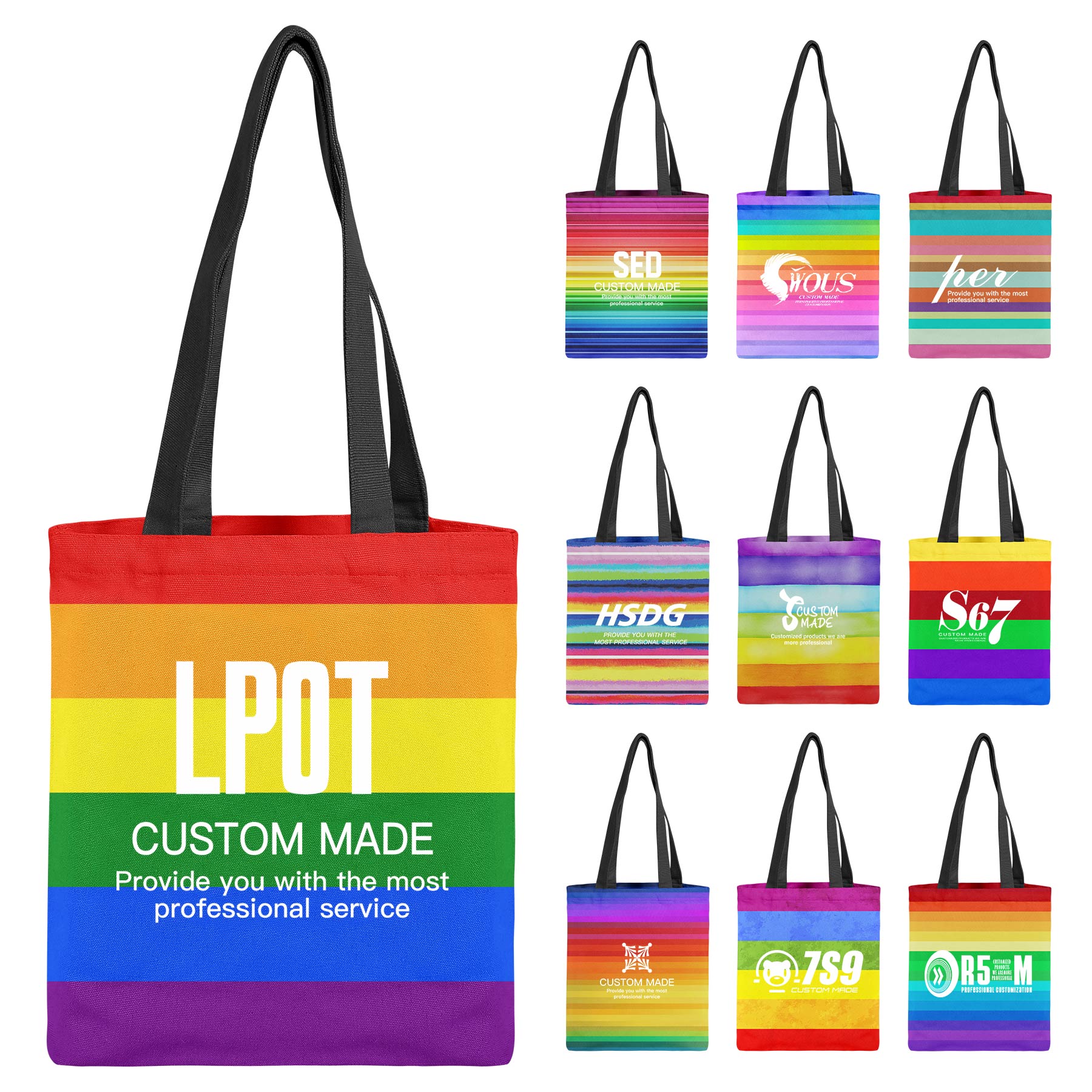 FlyFlyPromos - 12Oz. Cotton Canvas Tote Bag with Heat Transfer Image 1 - Promotional Product
