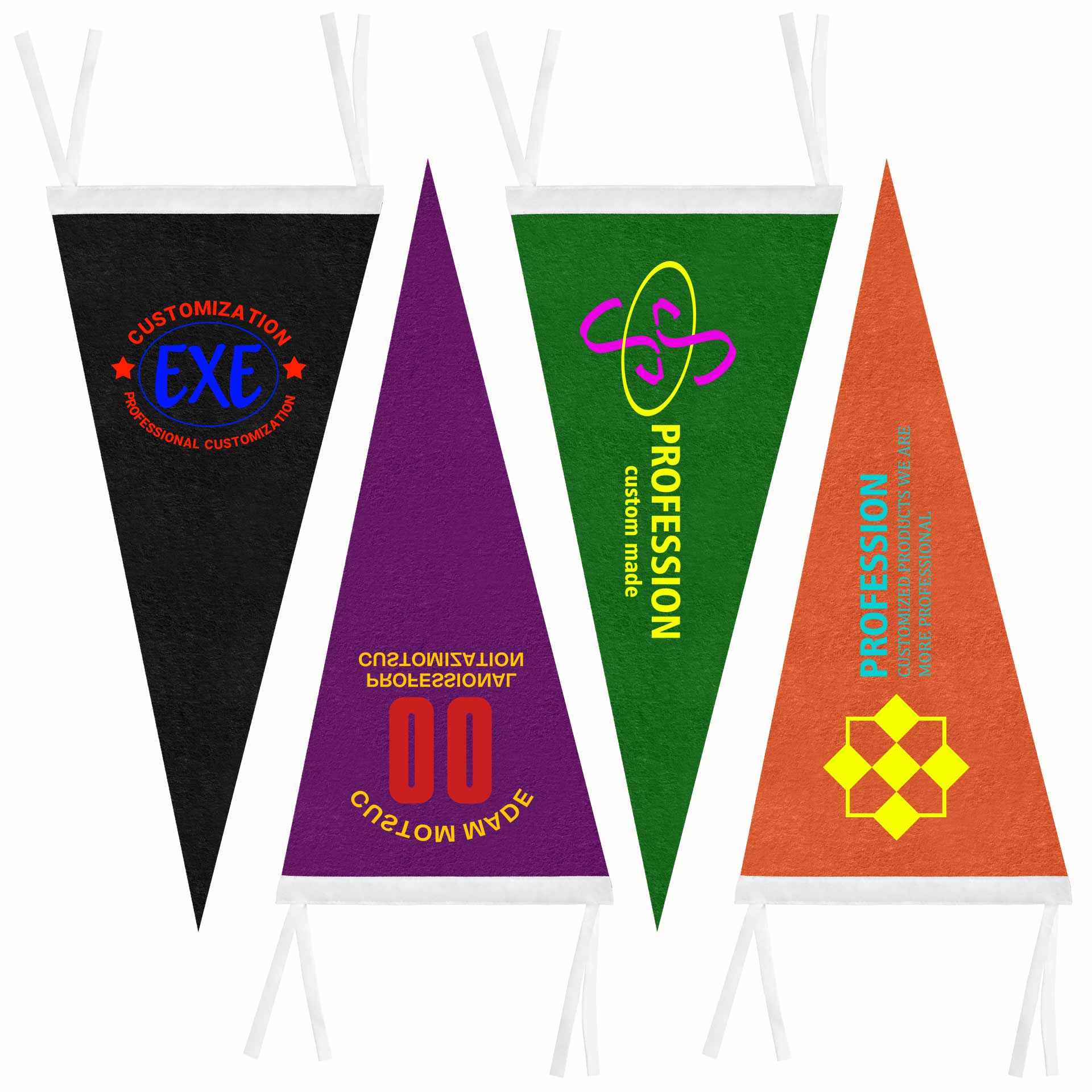 FlyFlyPromos - Felt Pennant Flags - Promotional Product