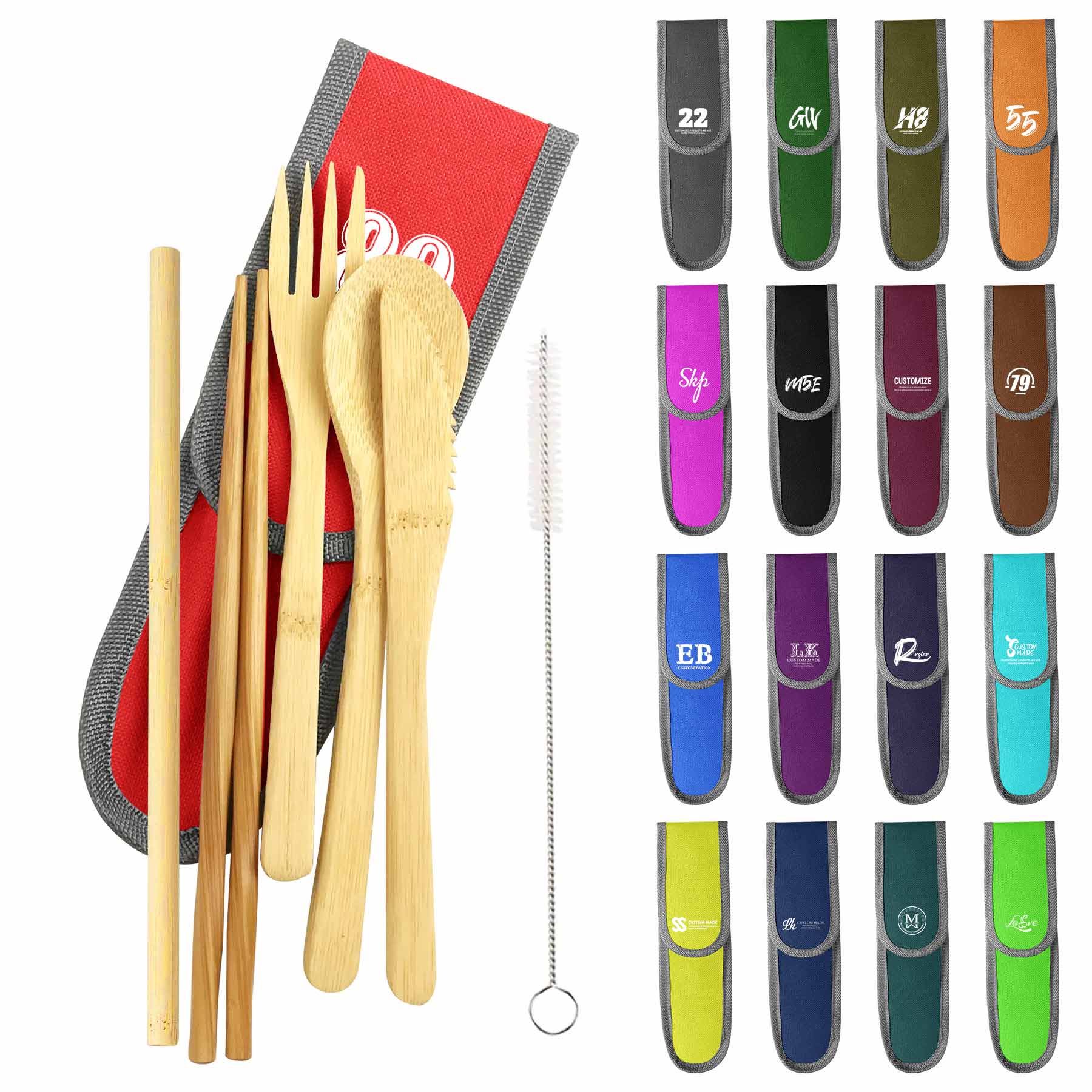 FlyFlyPromos - Bamboo Utensil Set - Promotional Product