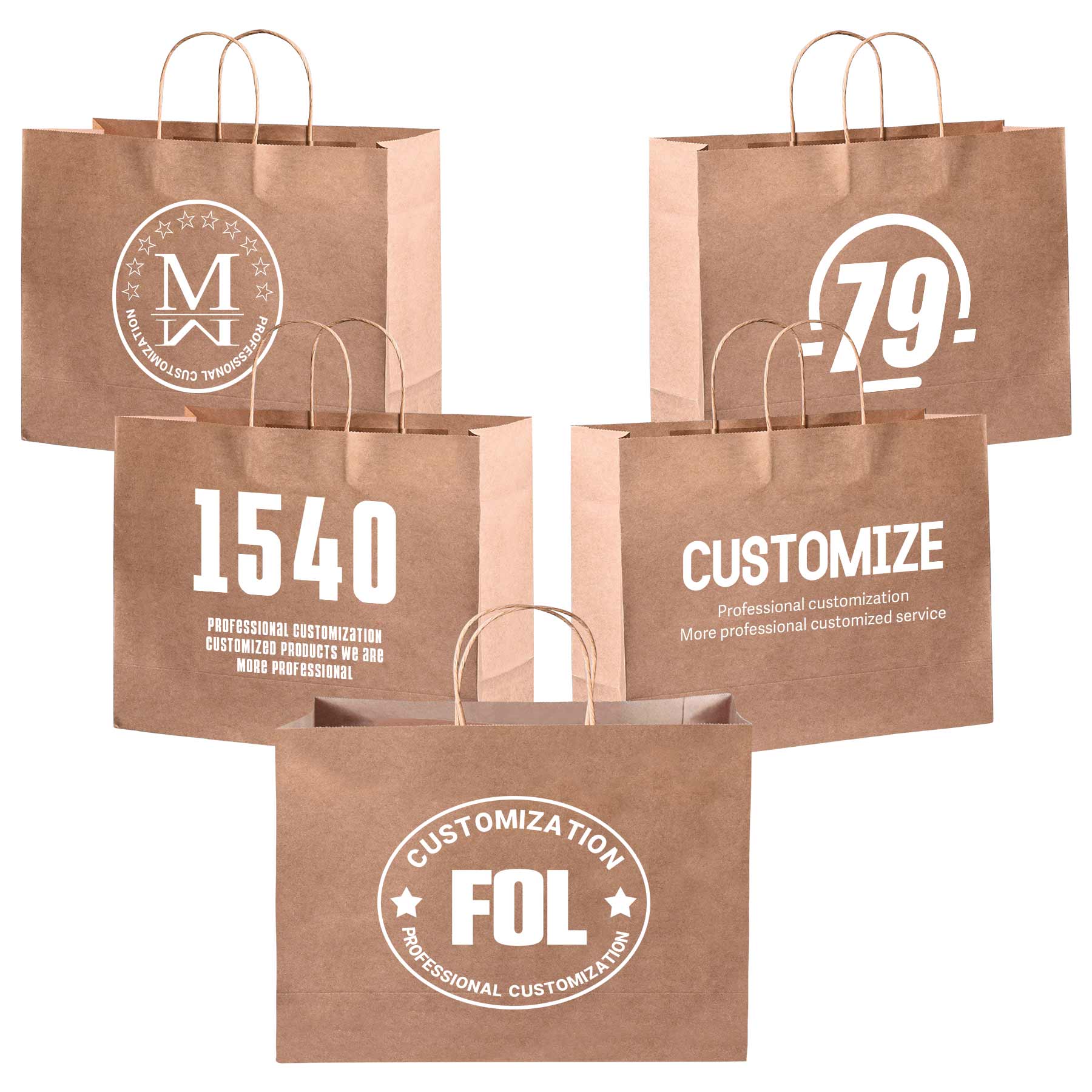 FlyFlyPromos - Natural Kraft Paper Bag - Promotional Product