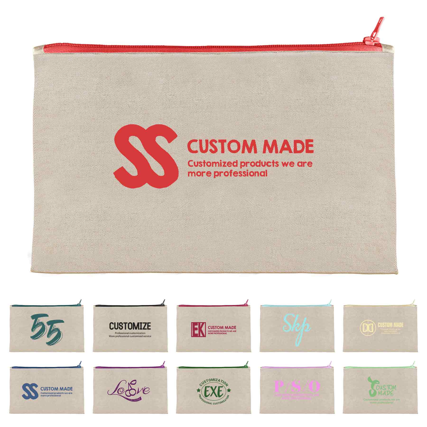 FlyFlyPromos - Canvas Zipper Pouch - Promotional Product