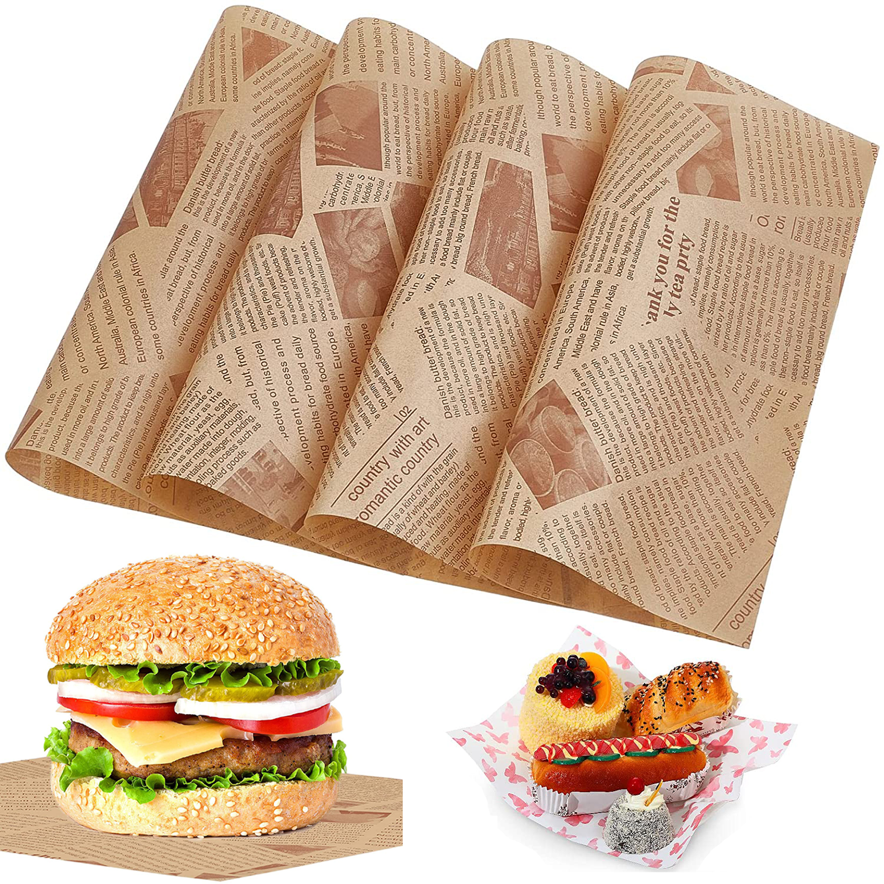 FlyFlyPromos - Sandwich Wrapping Paper 10 x 10 Inch - Promotional Product