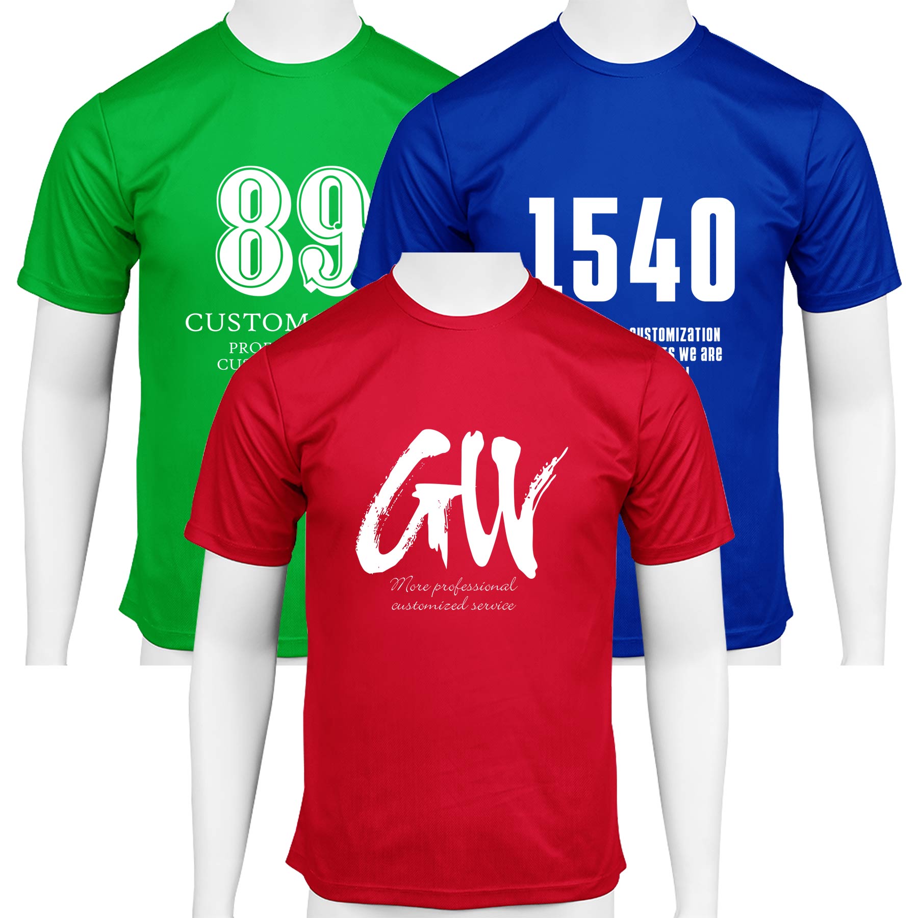 FlyFlyPromos - Unisex Polyester Neck Round Short Sleeve T-Shirt - Promotional Product