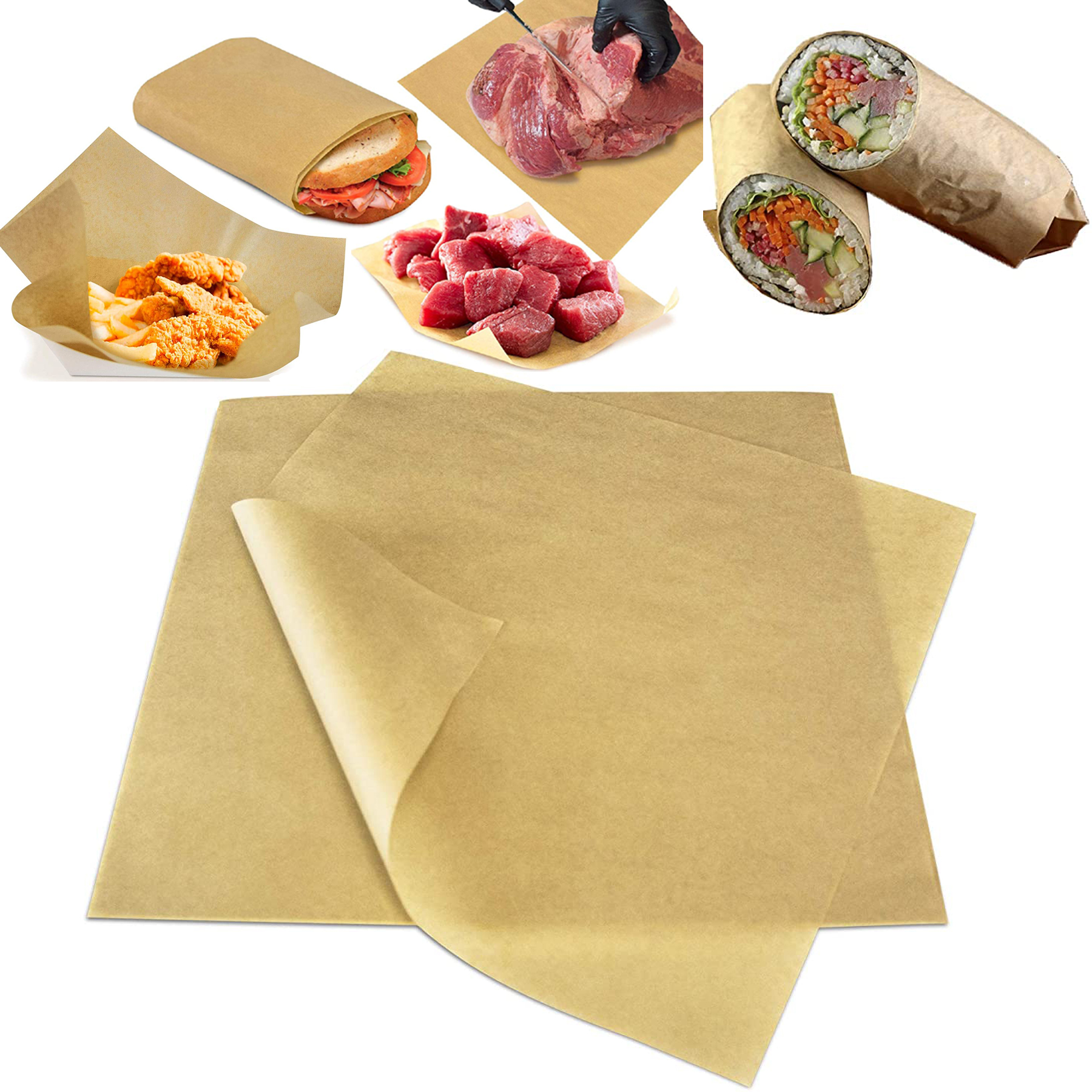 FlyFlyPromos - Kraft Food Wrapping Paper Sheets - Promotional Product
