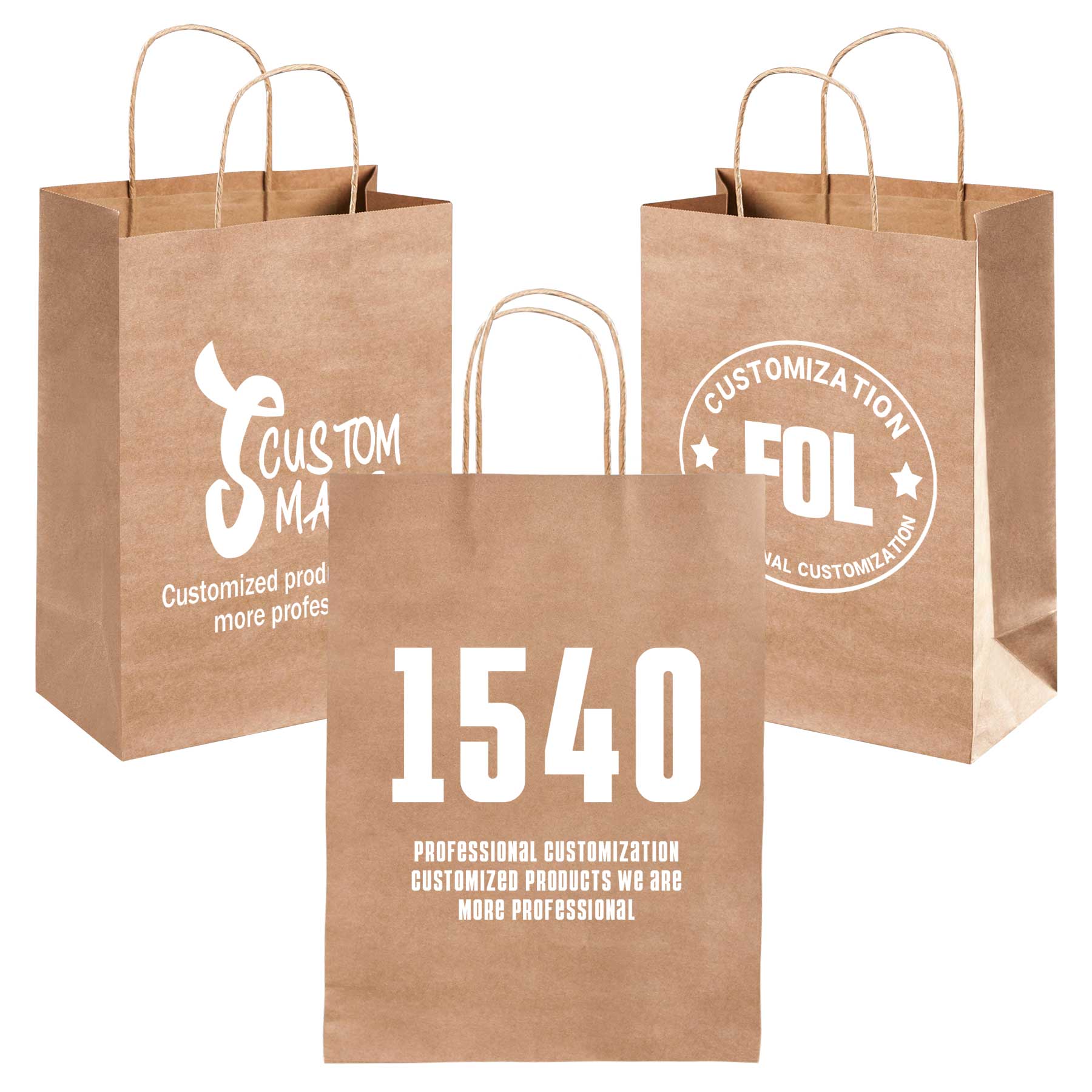 FlyFlyPromos - Brown Kraft Paper Bags - Promotional Product