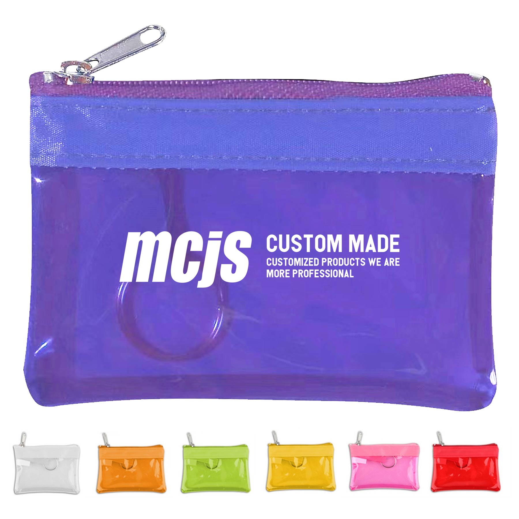 FlyFlyPromos - Translucent Coin Zipper Purse - Promotional Product