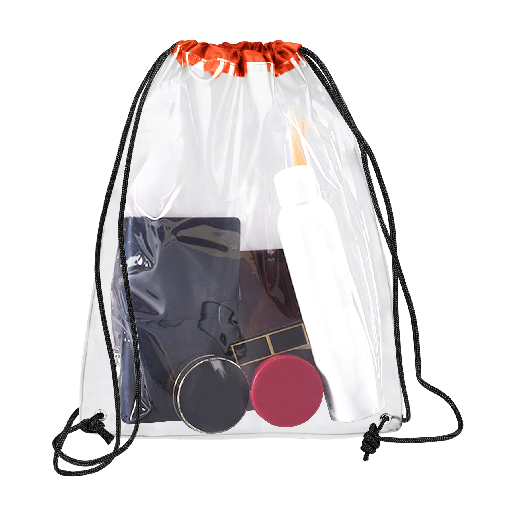 FlyFlyPromos - Clear PVC Drawstring Backpack Image 3 - Promotional Product