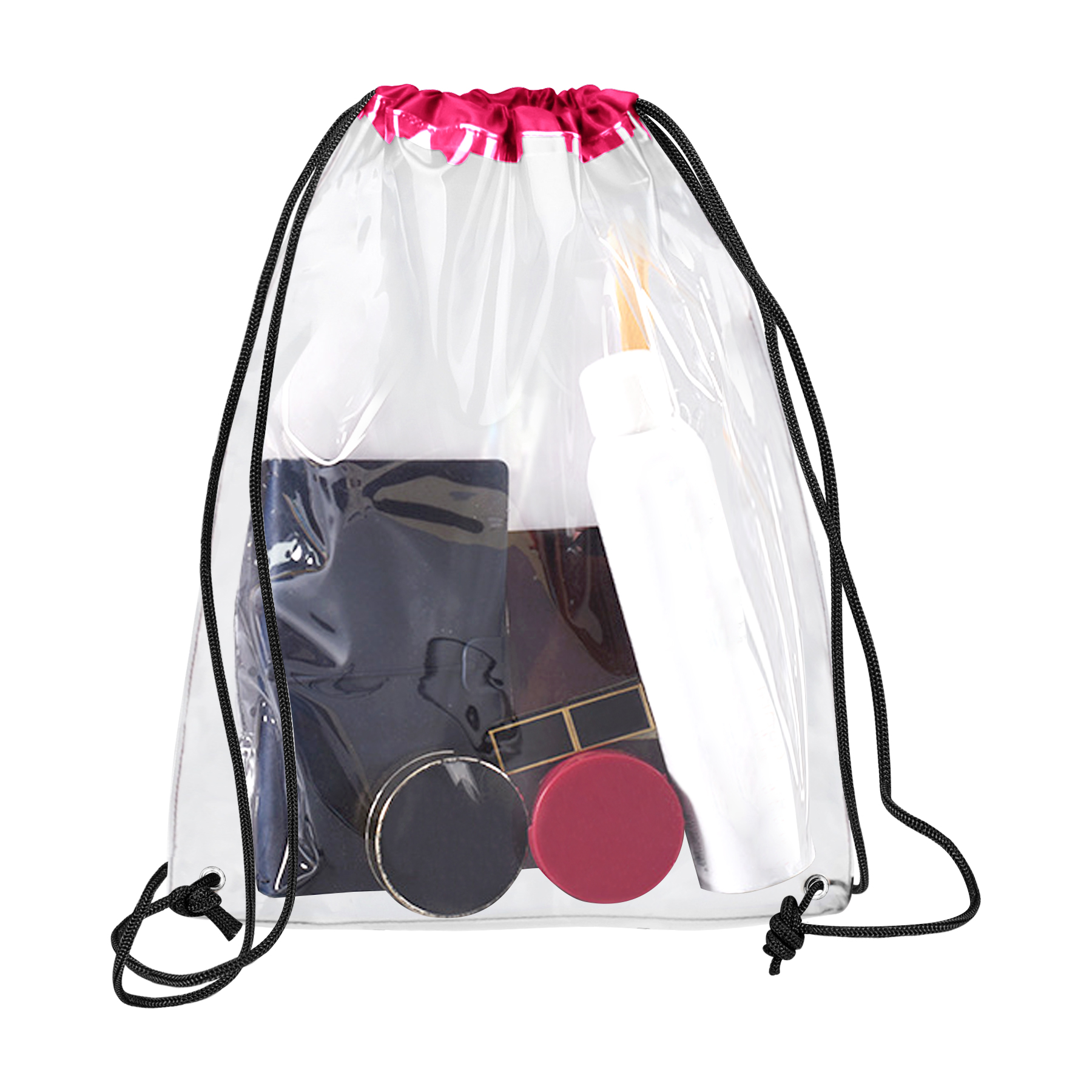 FlyFlyPromos - Clear PVC Drawstring Backpack Image 6 - Promotional Product