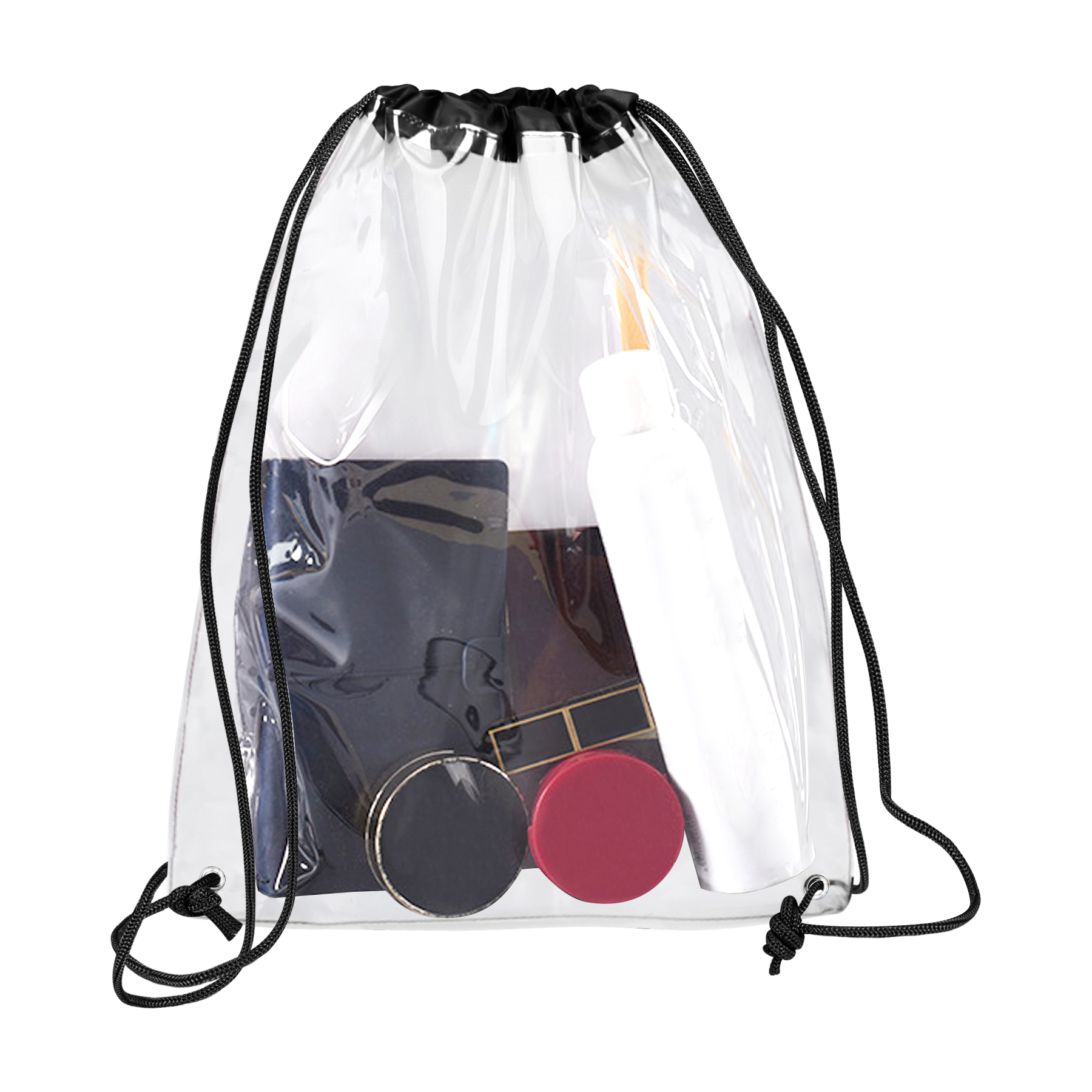 FlyFlyPromos - Clear PVC Drawstring Backpack Image 5 - Promotional Product