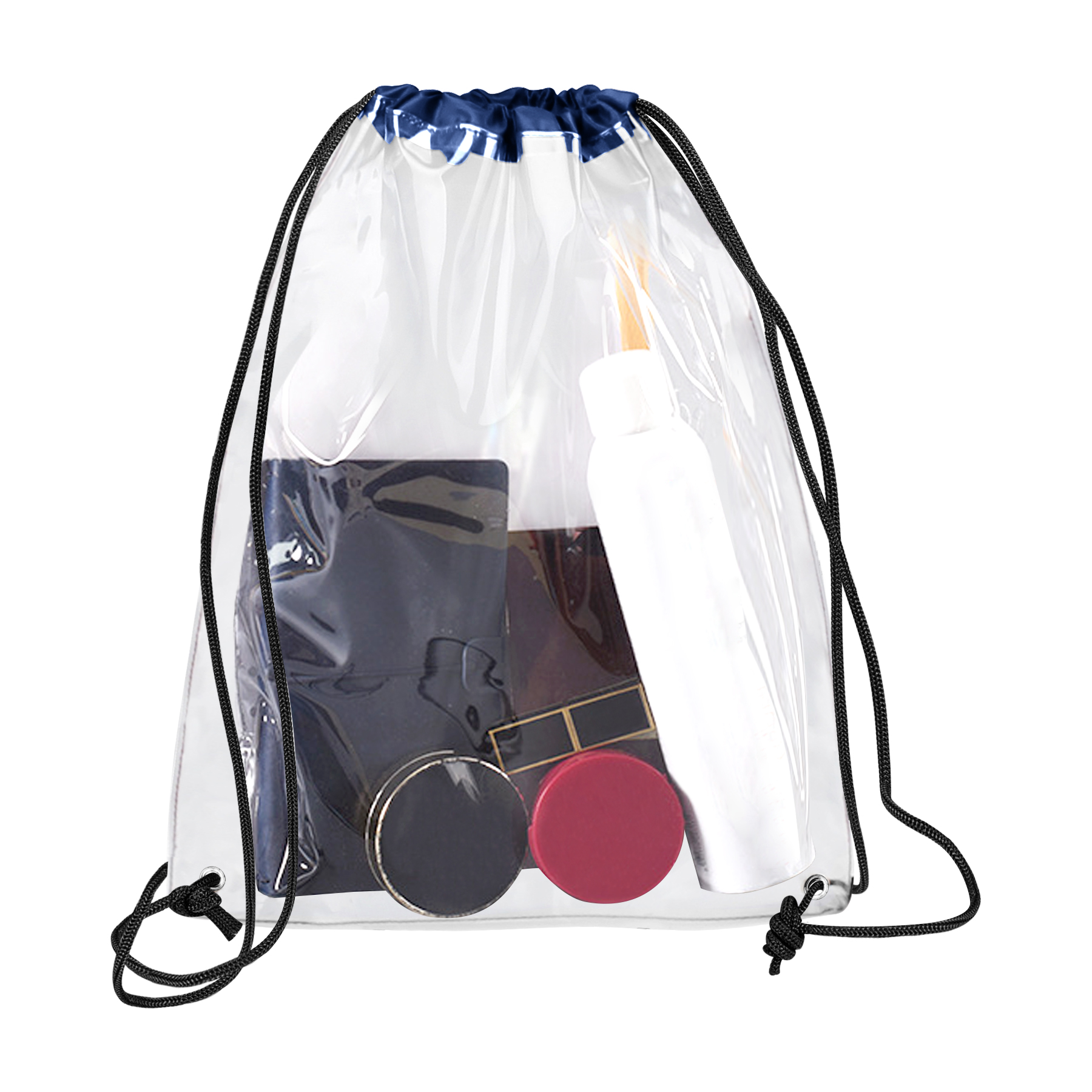 FlyFlyPromos - Clear PVC Drawstring Backpack Image 4 - Promotional Product