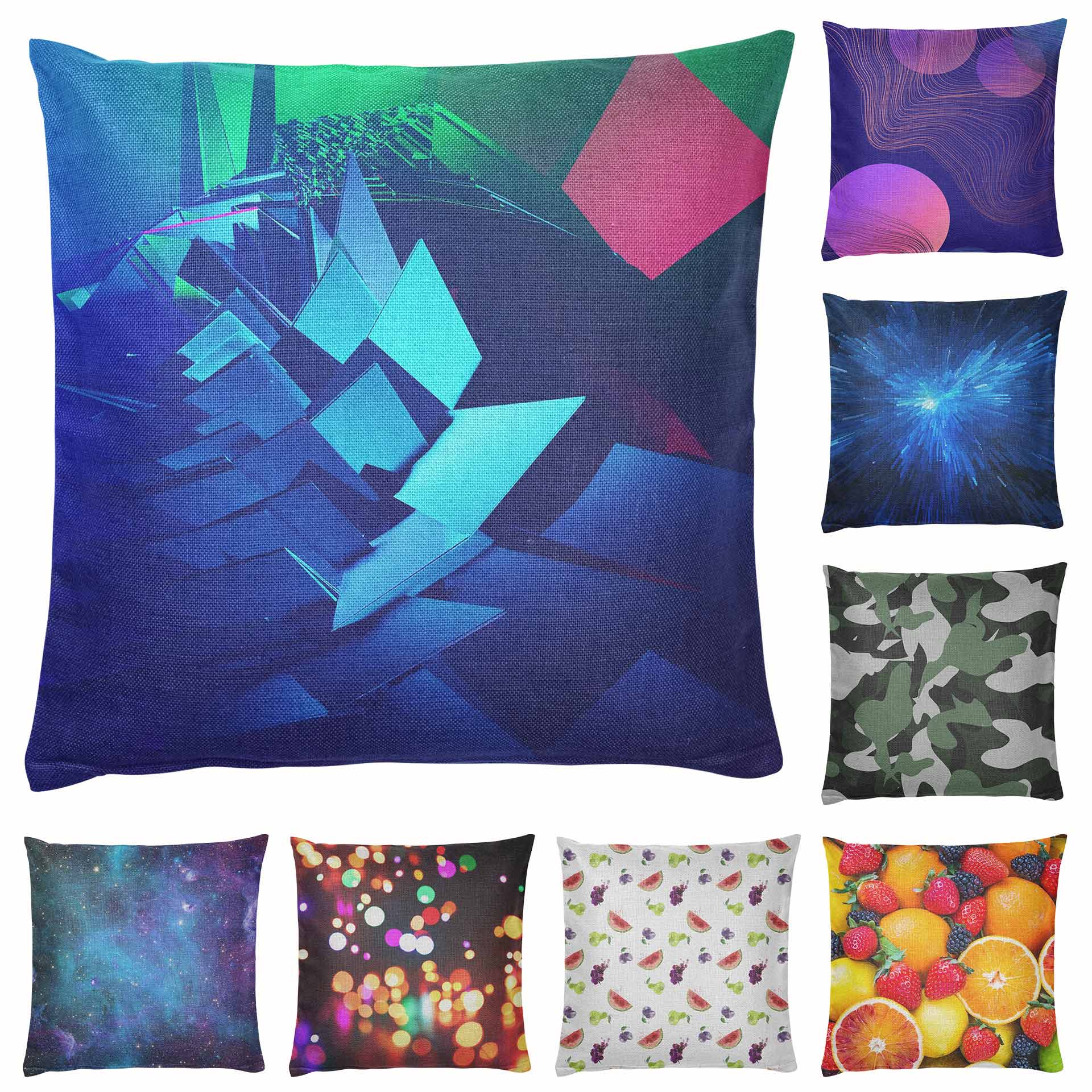 FlyFlyPromos - Full Color Imprint Linen Pillow Case - Promotional Product
