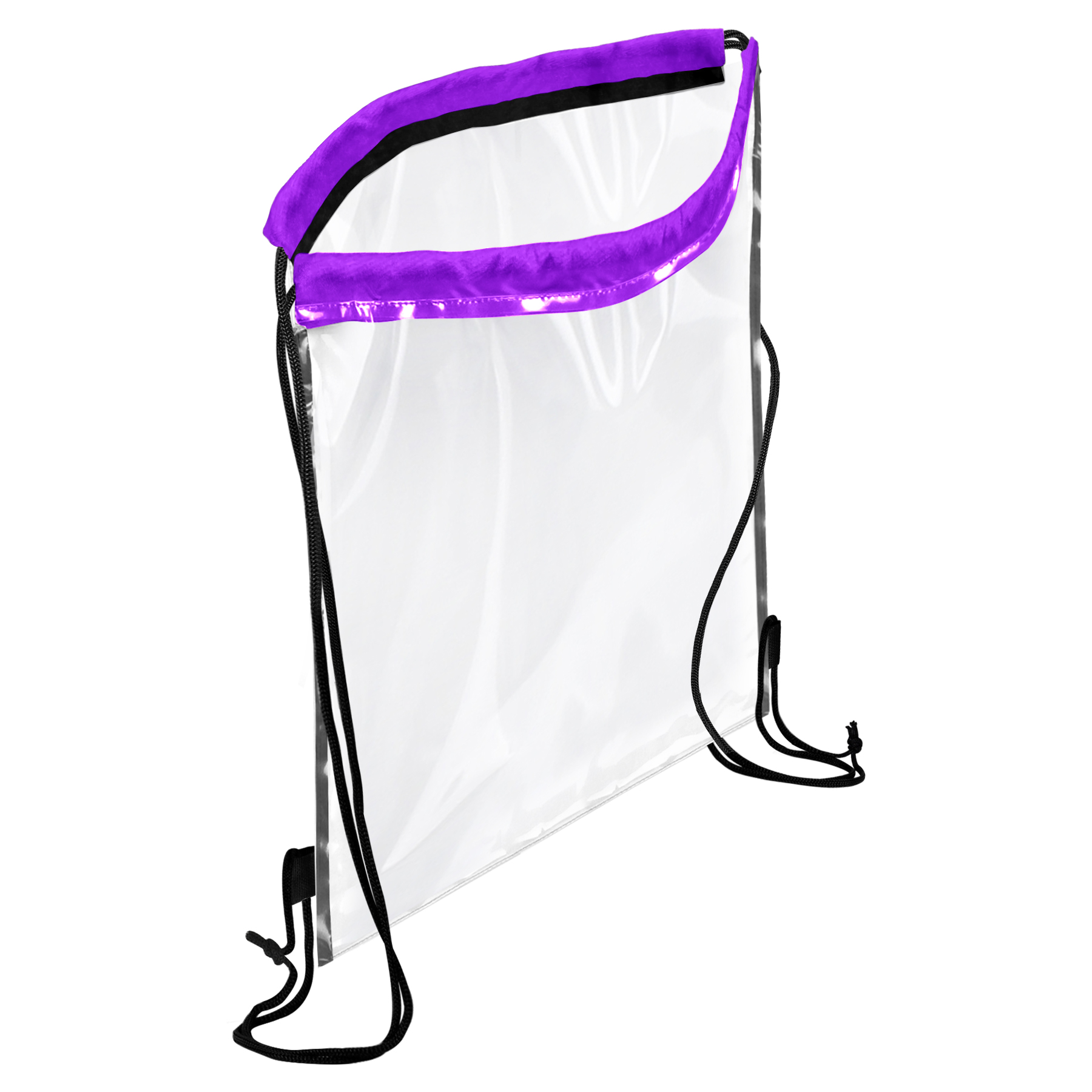 FlyFlyPromos - Transparent PVC Drawstring Backpack Image 6 - Promotional Product