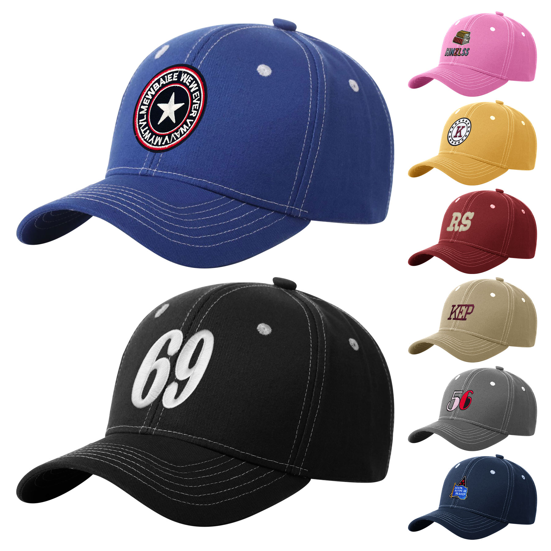 FlyFlyPromos - Structured Baseball Cap with Curved Bill Image 1 - Promotional Product
