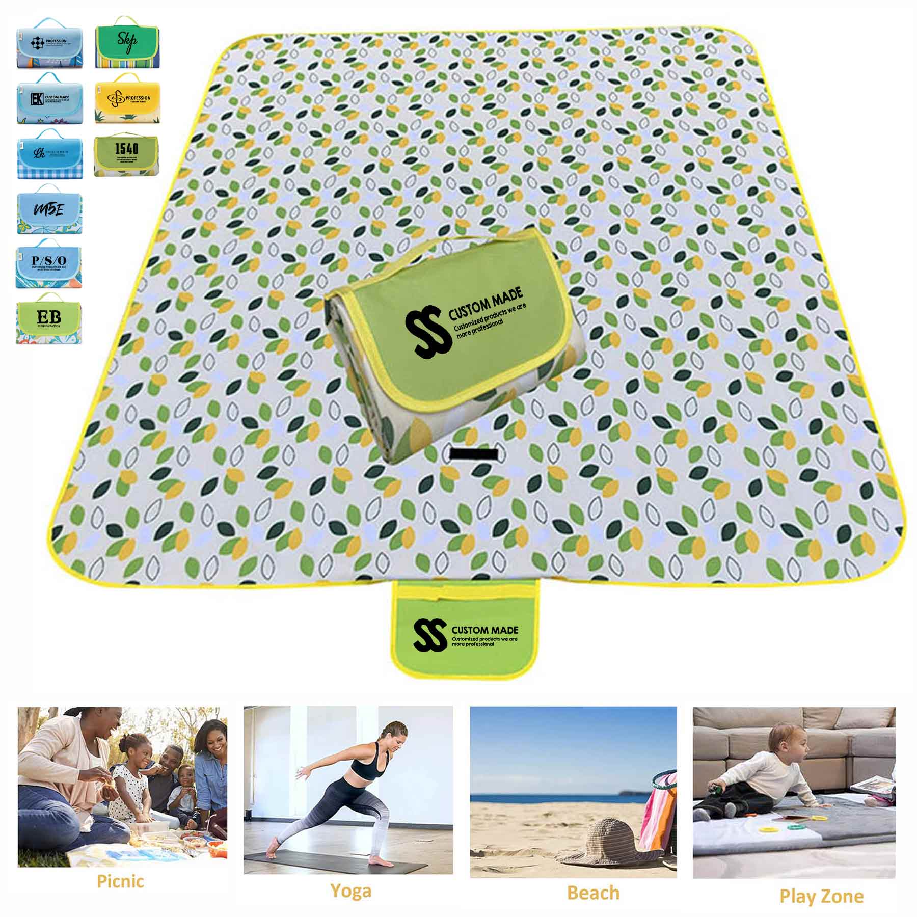 FlyFlyPromos - Foldable Waterproof Outdoor Picnic Blanket - Promotional Product
