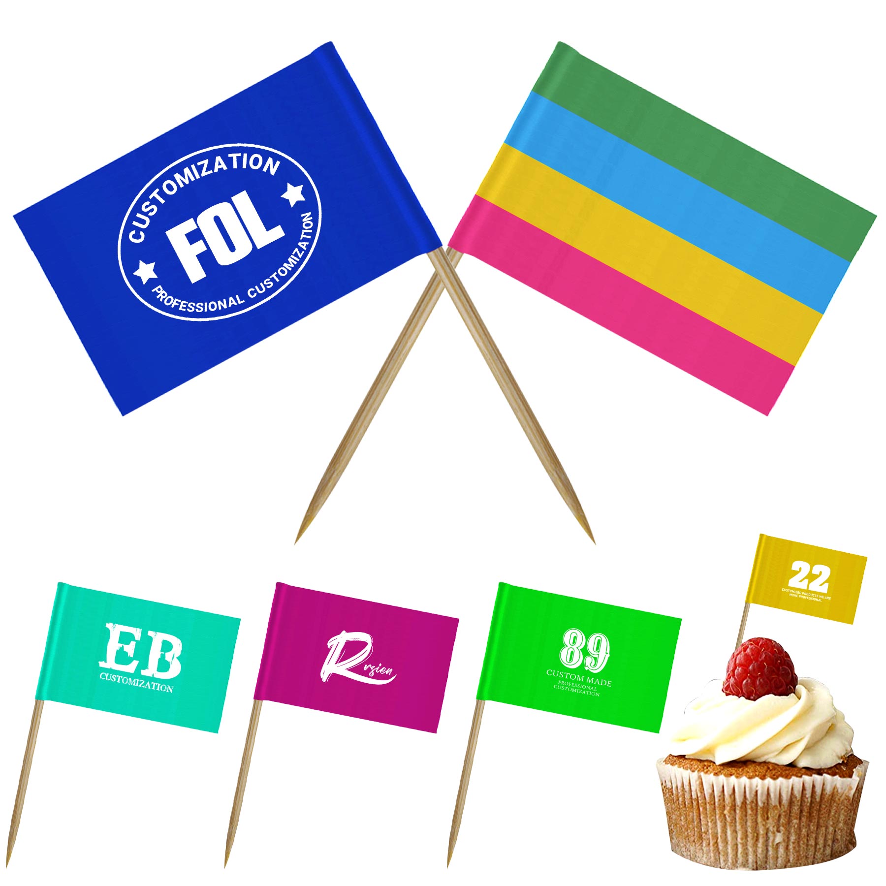 FlyFlyPromos - Cocktail Toothpick Flag - Promotional Product