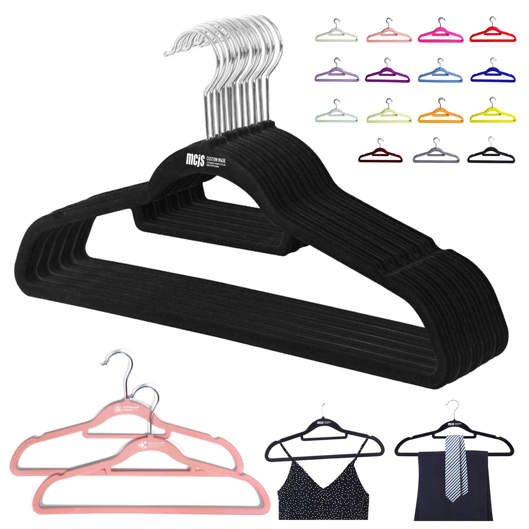FlyFlyPromos - Velvet Non-Slip Suit Clothes Hangers Image 1 - Promotional Product