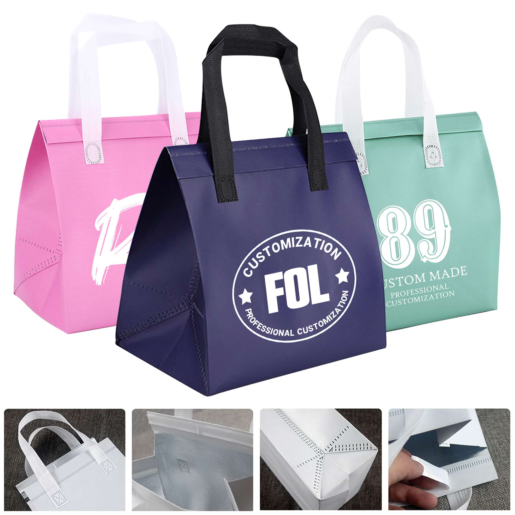 FlyFlyPromos - Non-Woven Insulated Lunch Tote Bag Image 1 - Promotional Product