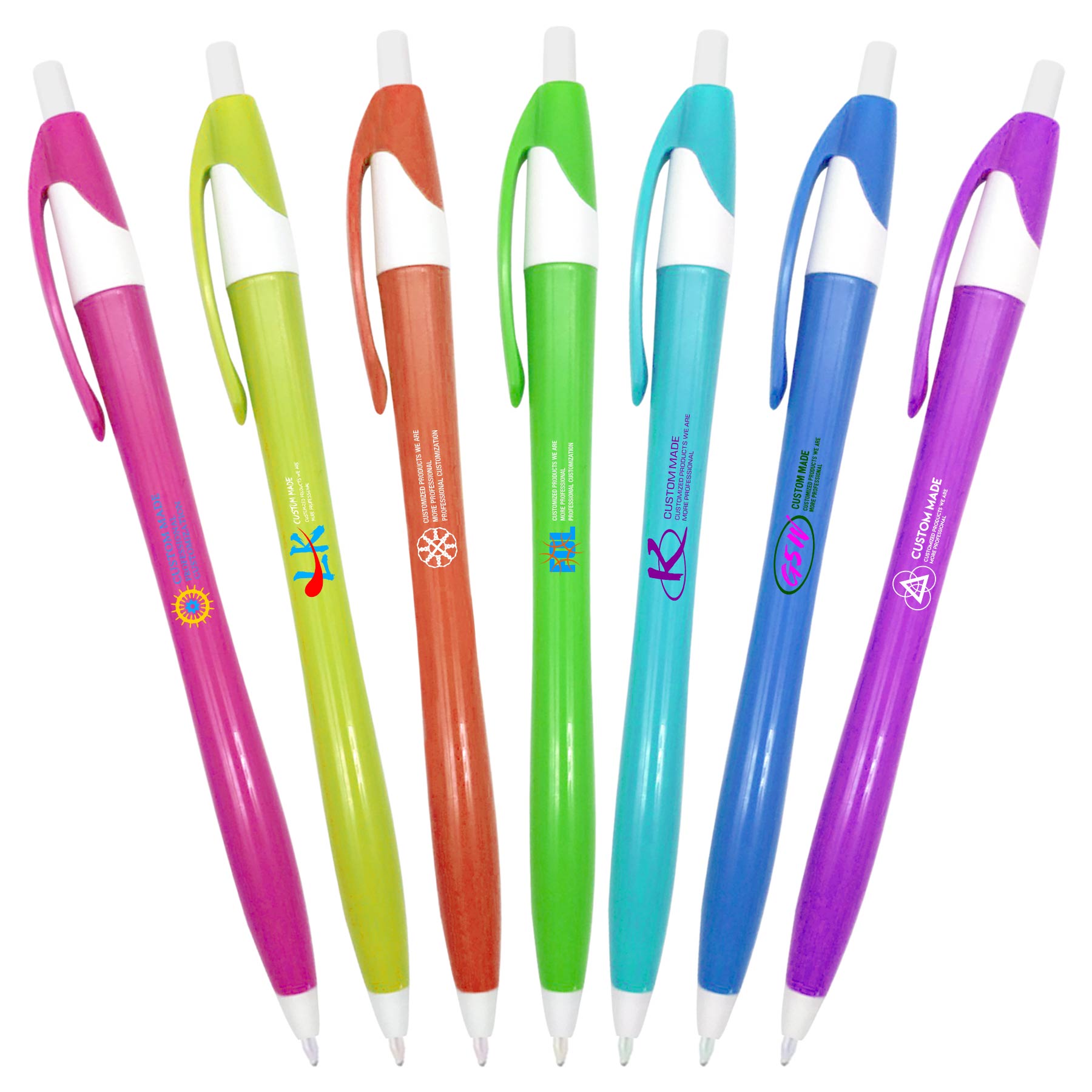FlyFlyPromos - Plastic Retractable Ballpoint Pen - Promotional Product