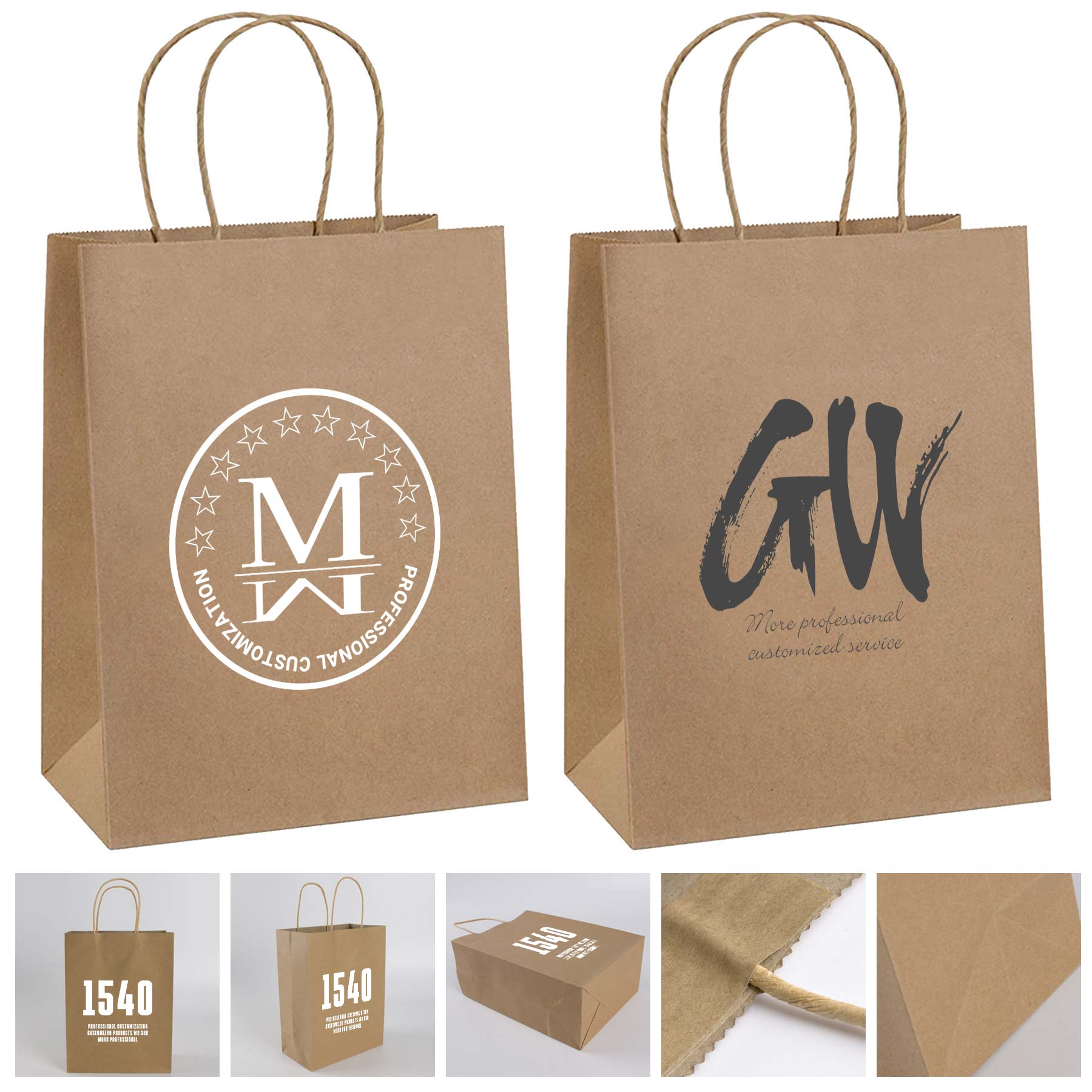 FlyFlyPromos - Brown Paper Bag with Handle - Promotional Product