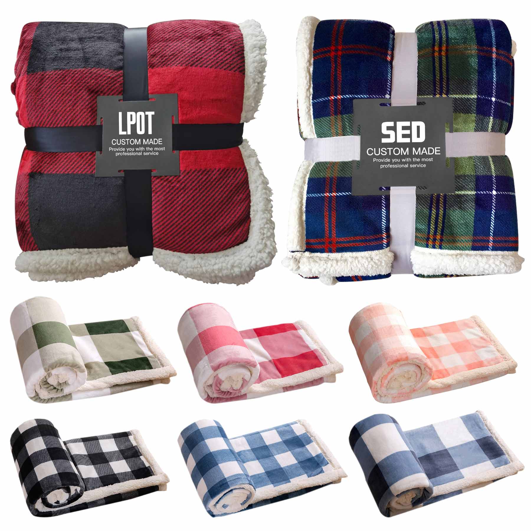 FlyFlyPromos - Blankets with Sherpa Reverse Image 1 - Promotional Product