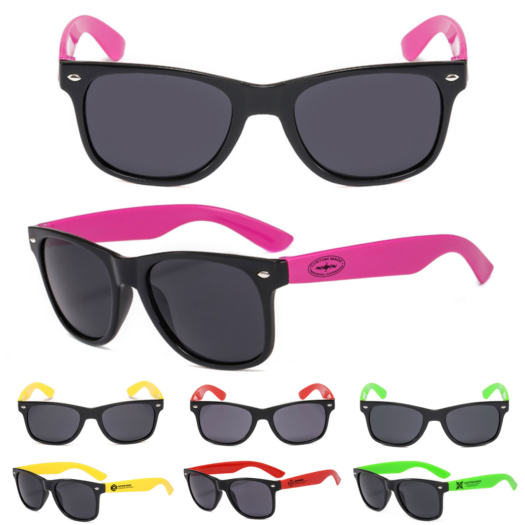 FlyFlyPromos - Solid Color Classic Sunglasses Image 1 - Promotional Product
