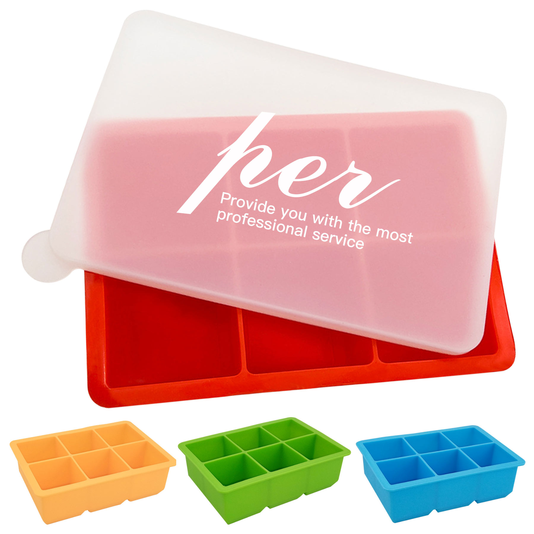 FlyFlyPromos - Square Shape Silicone Ice Cube Tray Mold Image 1 - Promotional Product