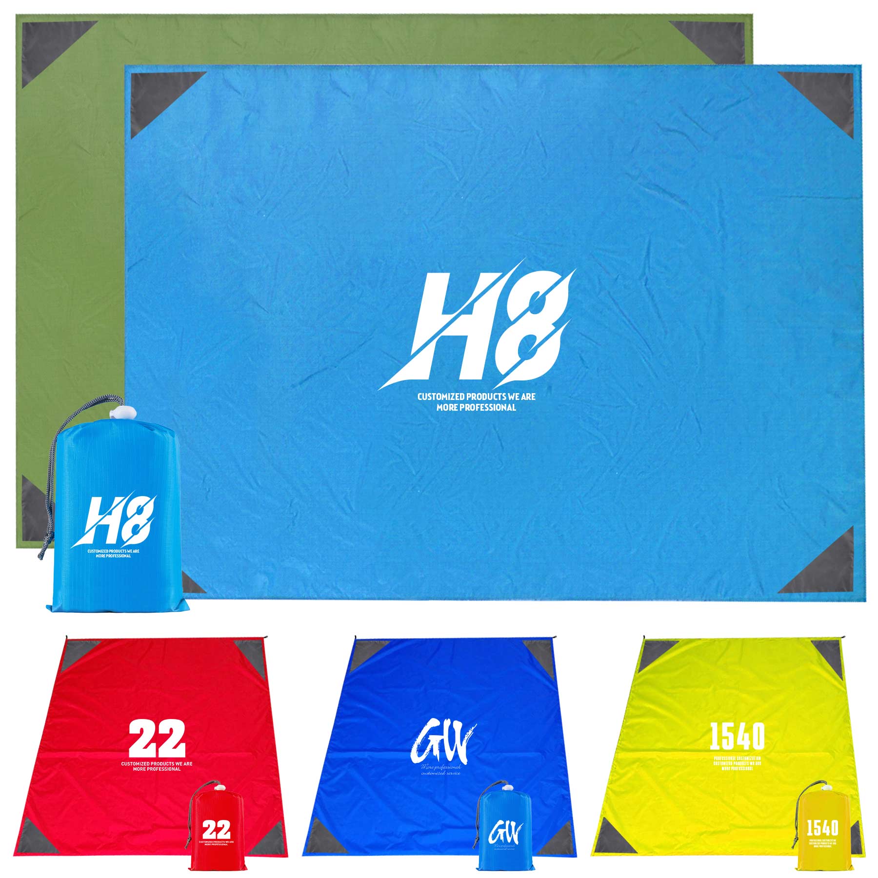FlyFlyPromos - Mini Picnic Blanket With 4 Ground Pegs Image 1 - Promotional Product