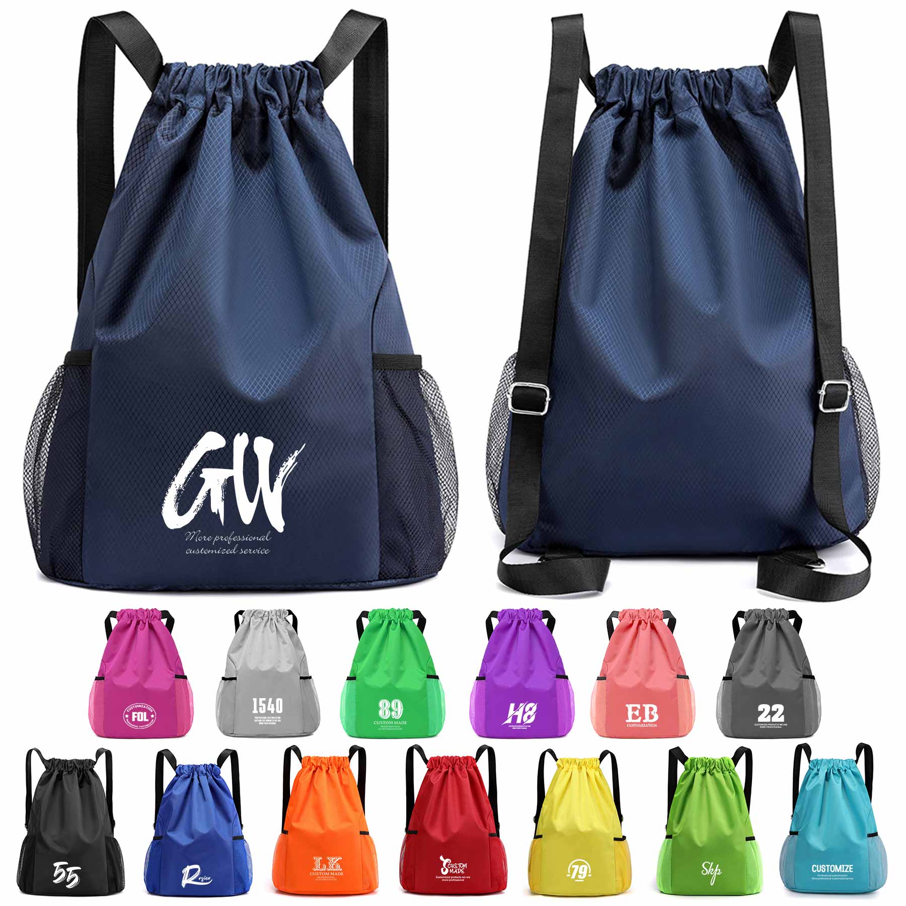 FlyFlyPromos - Sports Drawstring Backpack Image 1 - Promotional Product