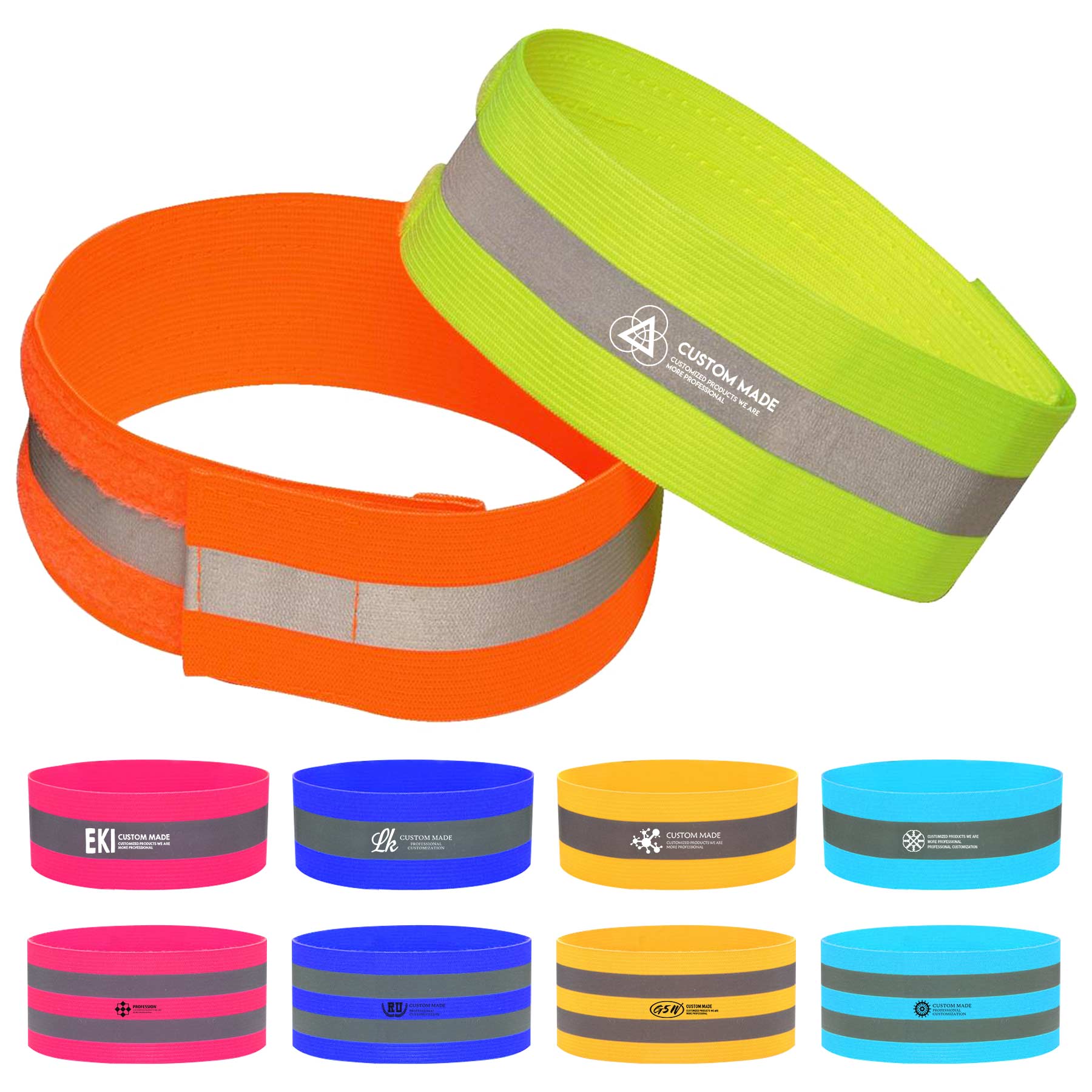 FlyFlyPromos - Adjustable Reflective Arm Bands for Runners Image 1 - Promotional Product