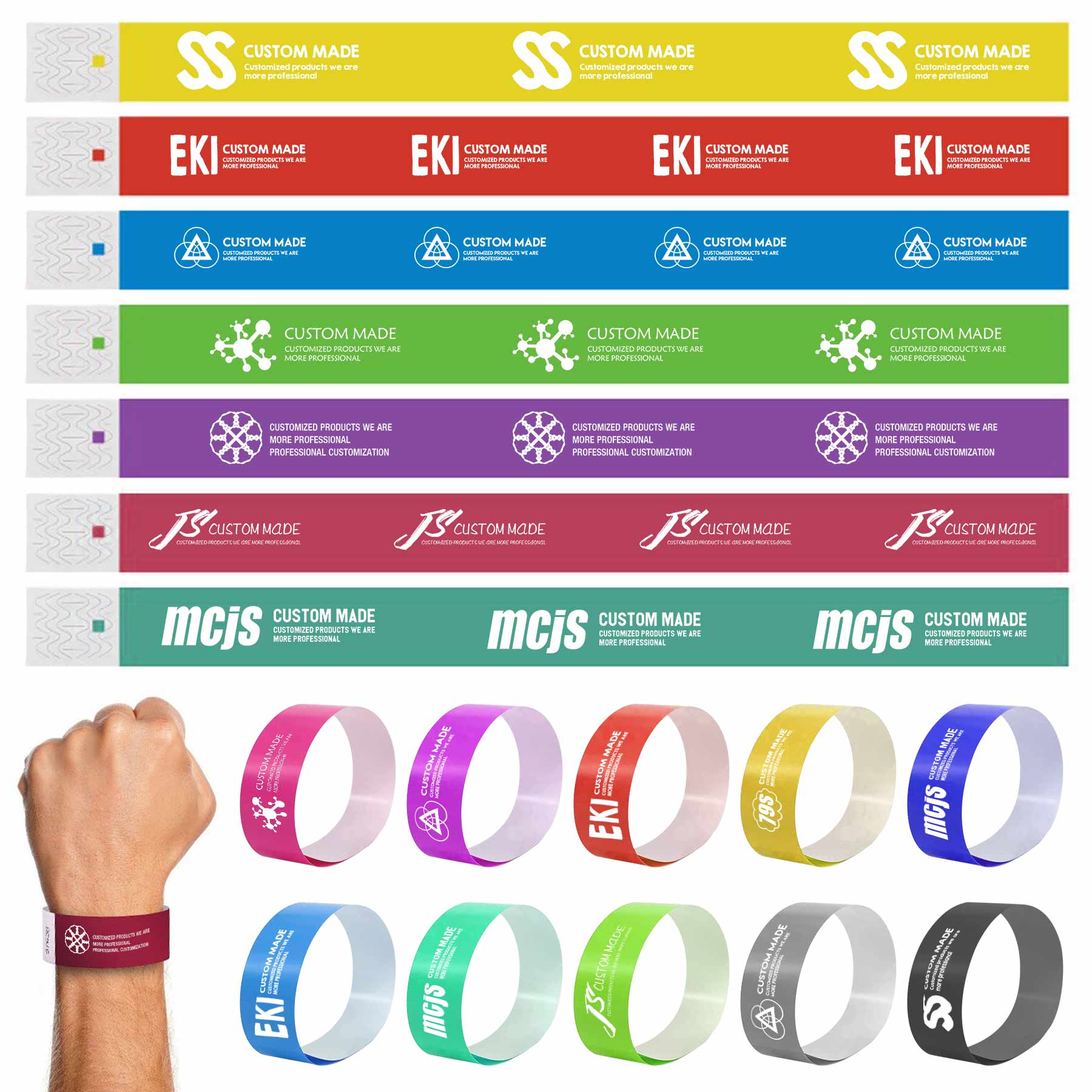FlyFlyPromos - Tear Resistant Paper Wristband Image 1 - Promotional Product