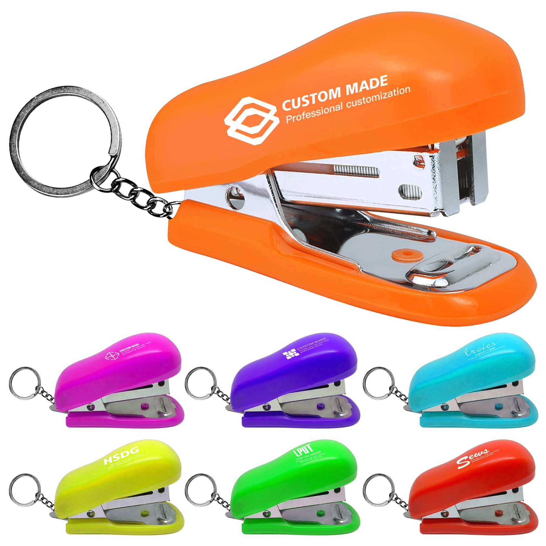 FlyFlyPromos - Mini Stapler Key Chain with Staple Image 1 - Promotional Product