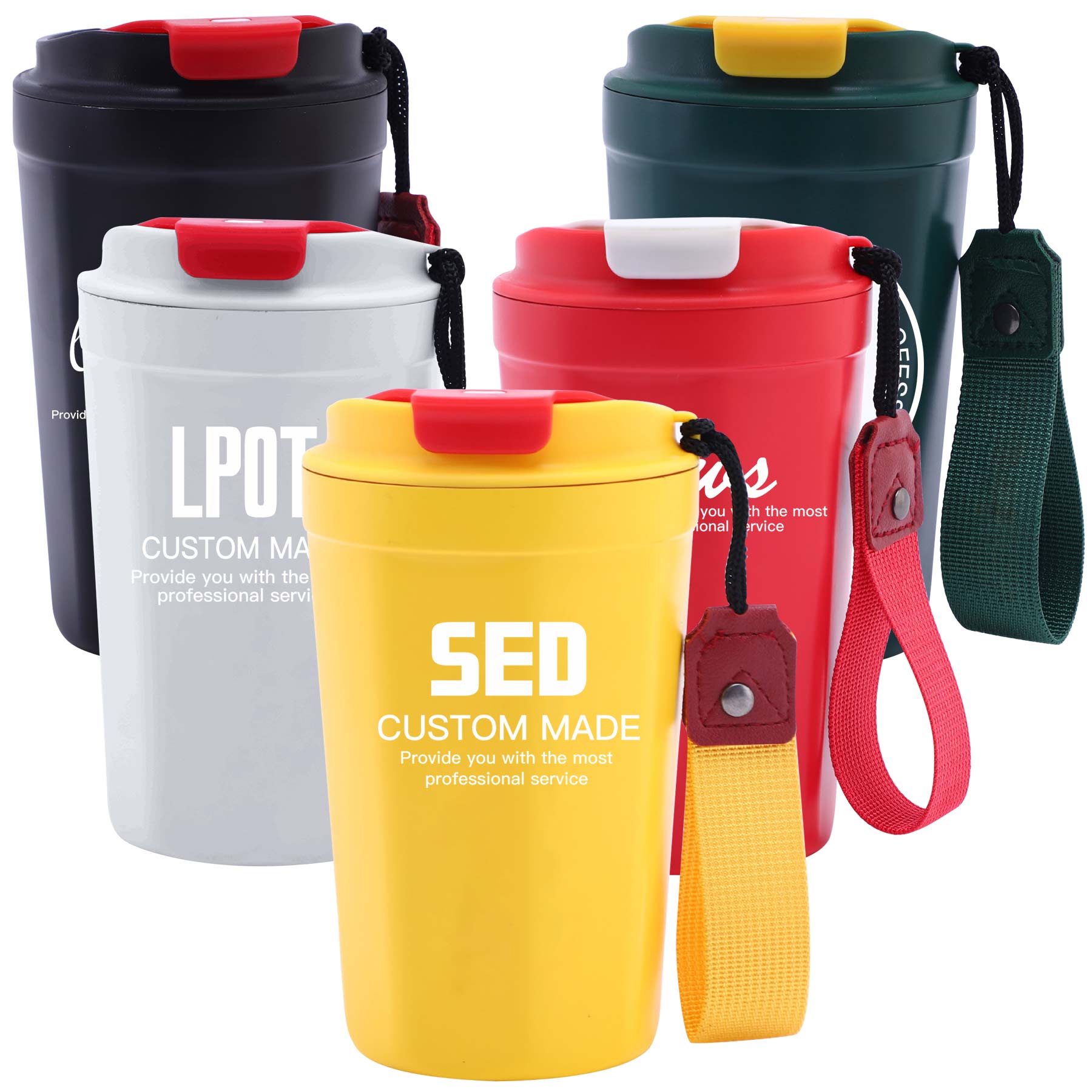 FlyFlyPromos - Stainless Steel Octagonal Cup with Handle Rope Image 1 - Promotional Product