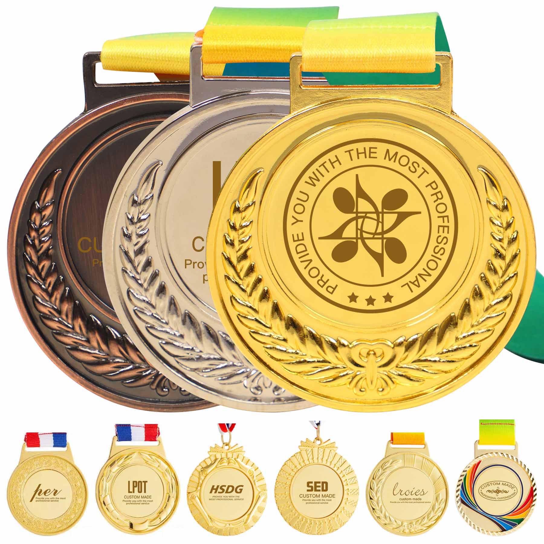 FlyFlyPromos - Olympic Style Winner Medals with Ribbon Image 1 - Promotional Product