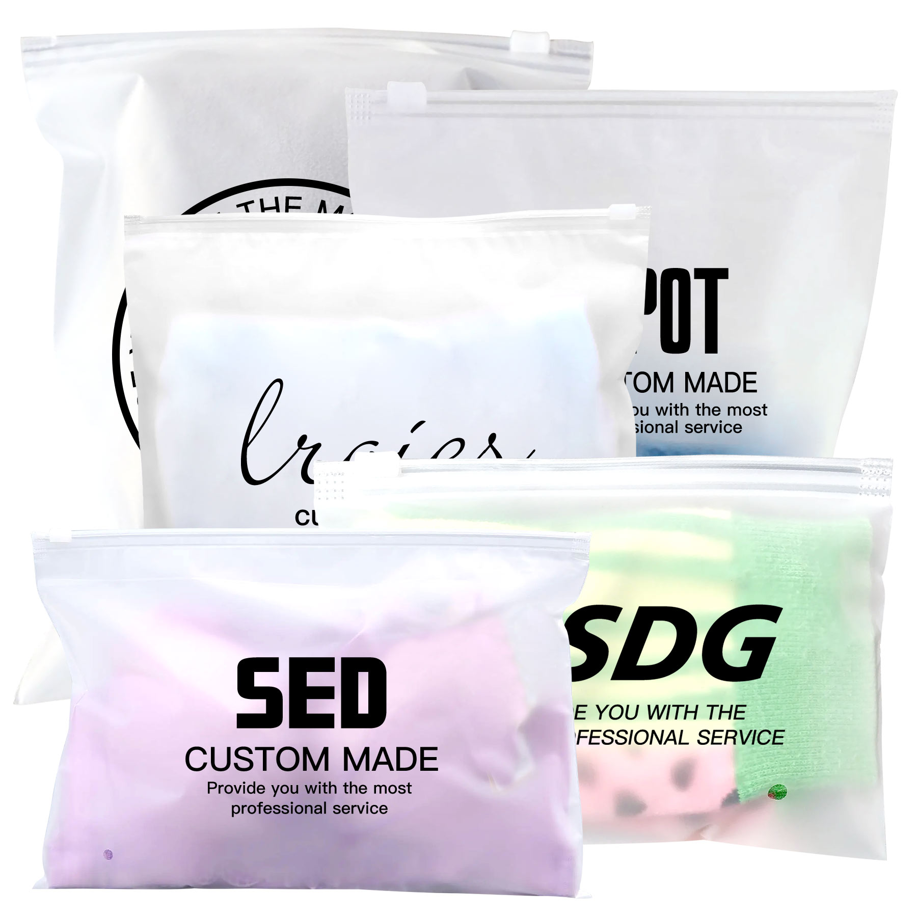 FlyFlyPromos - Matte Frosted Travel Storage Zip-lock Bag Image 1 - Promotional Product