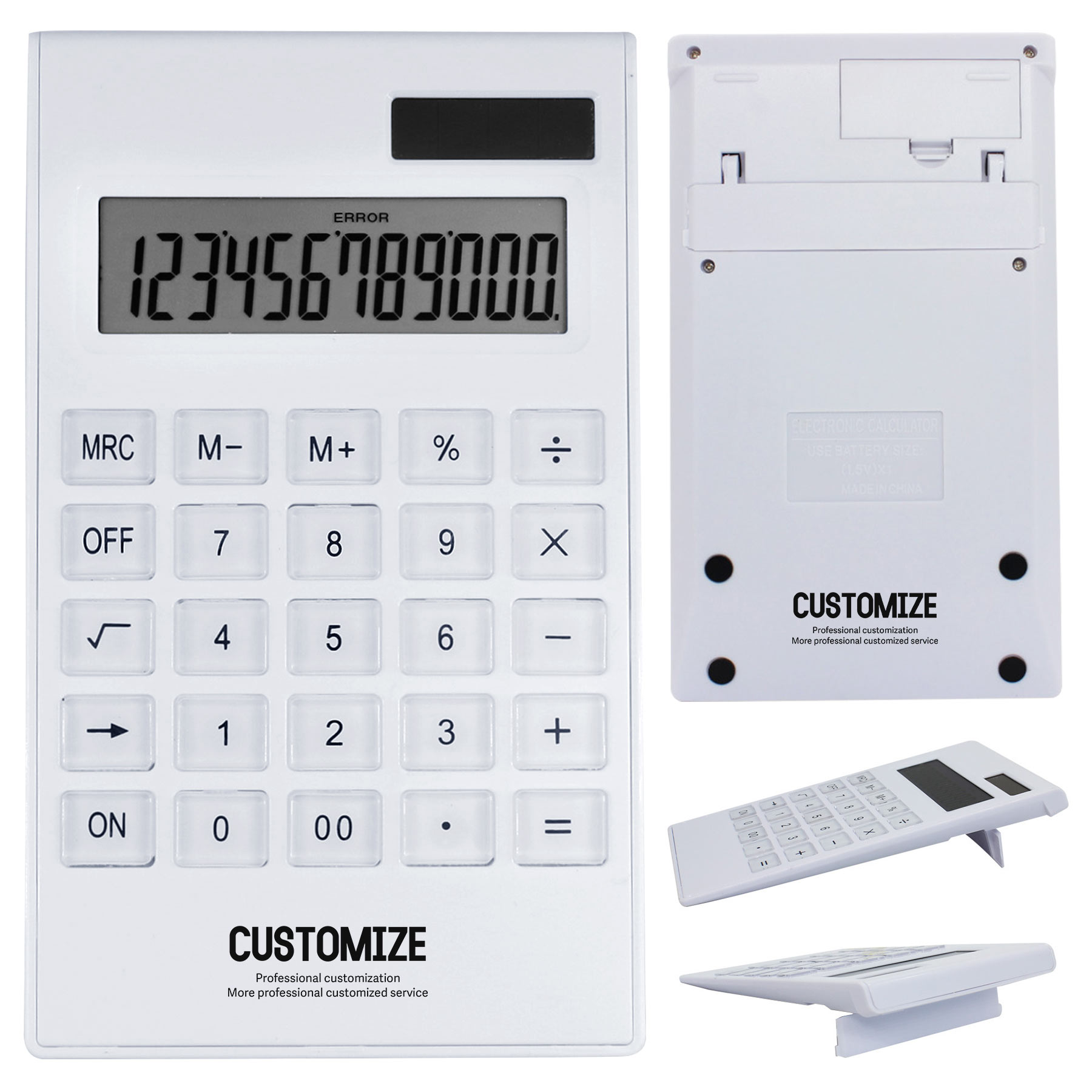 FlyFlyPromos - 12-Digit Solar Battery Calculator - Promotional Product