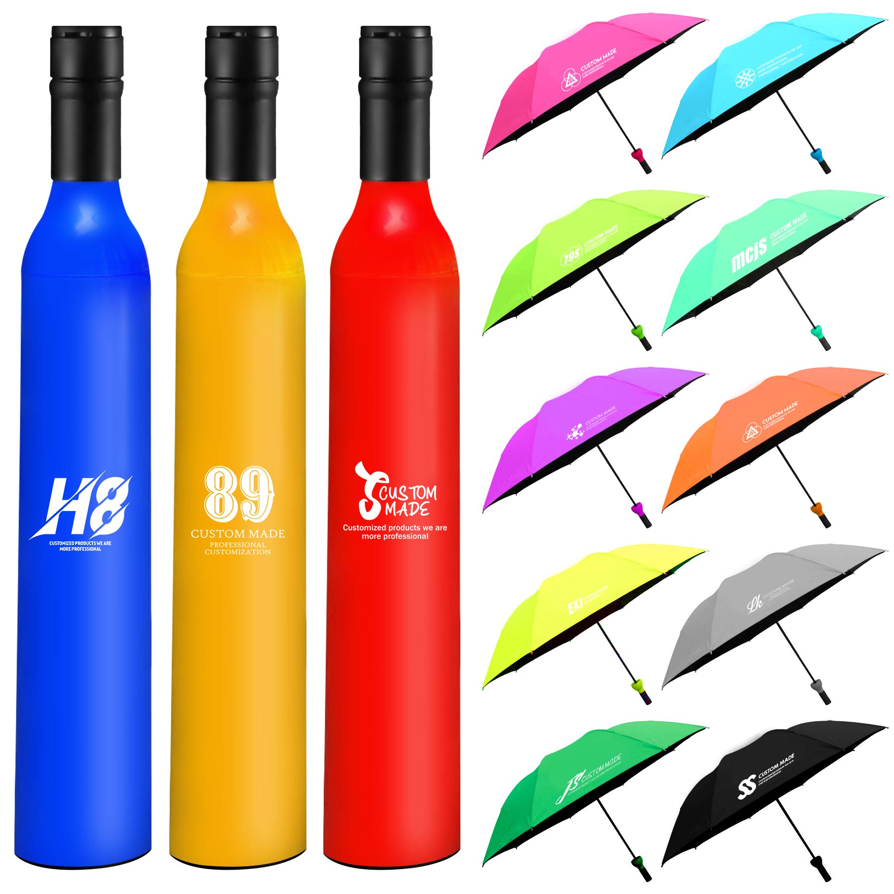 FlyFlyPromos - Sports Golf Portable Car Bottle Umbrellas - Promotional Product