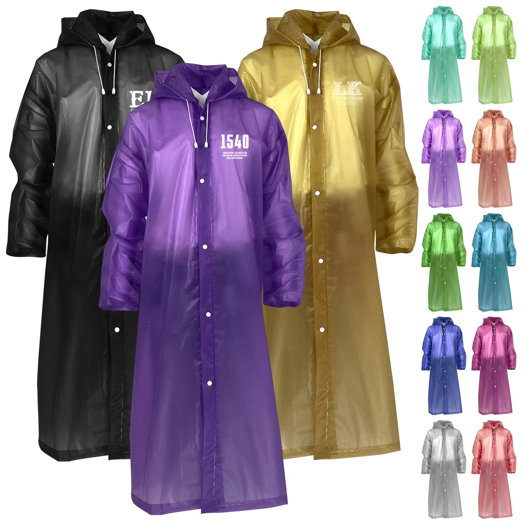 FlyFlyPromos - Reusable Unisex EVA Raincoat - Promotional Product