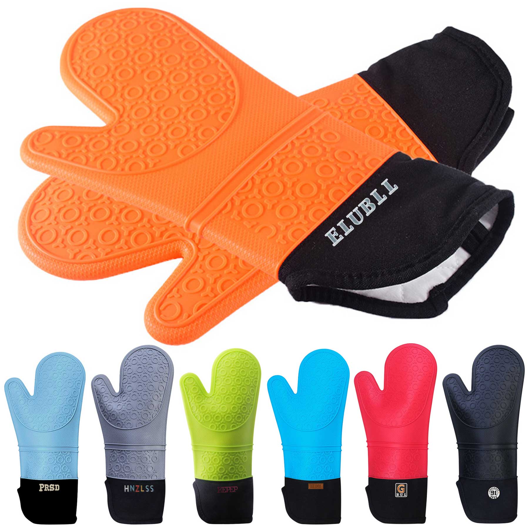 FlyFlyPromos - Silicone Insulation Oven Mitt W/ Cotton Lining Image 1 - Promotional Product