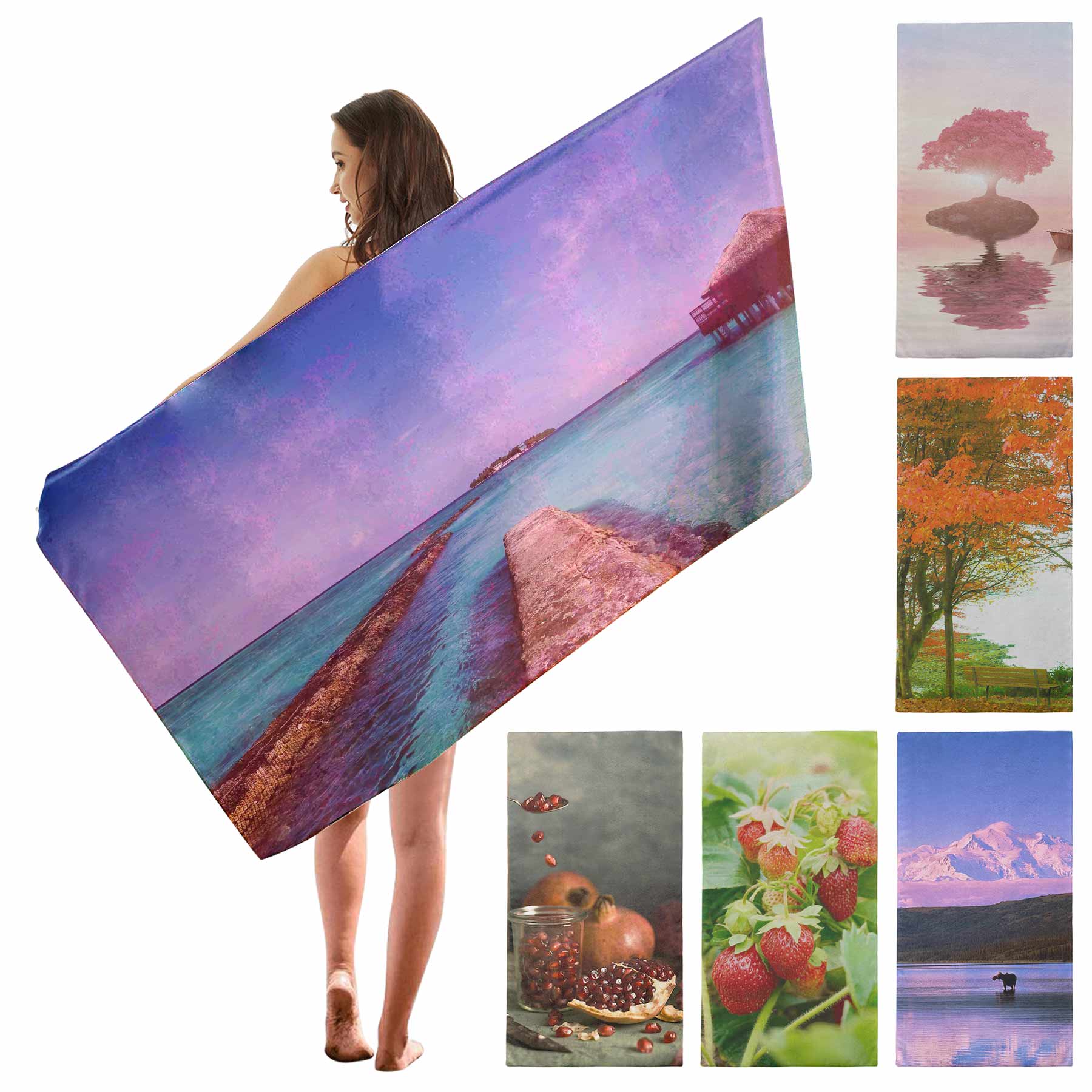 FlyFlyPromos - Microfiber Quick Drying Beach Towel - Promotional Product