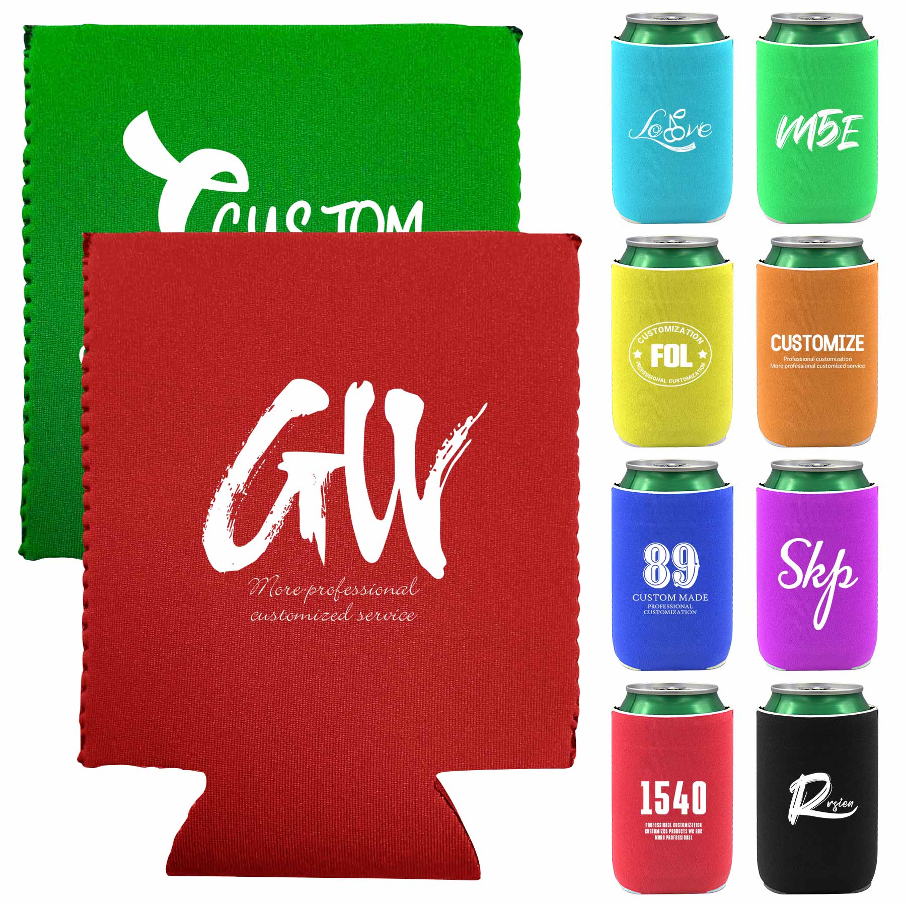FlyFlyPromos - Neoprene Bottle Can Coolers Insulators - Promotional Product