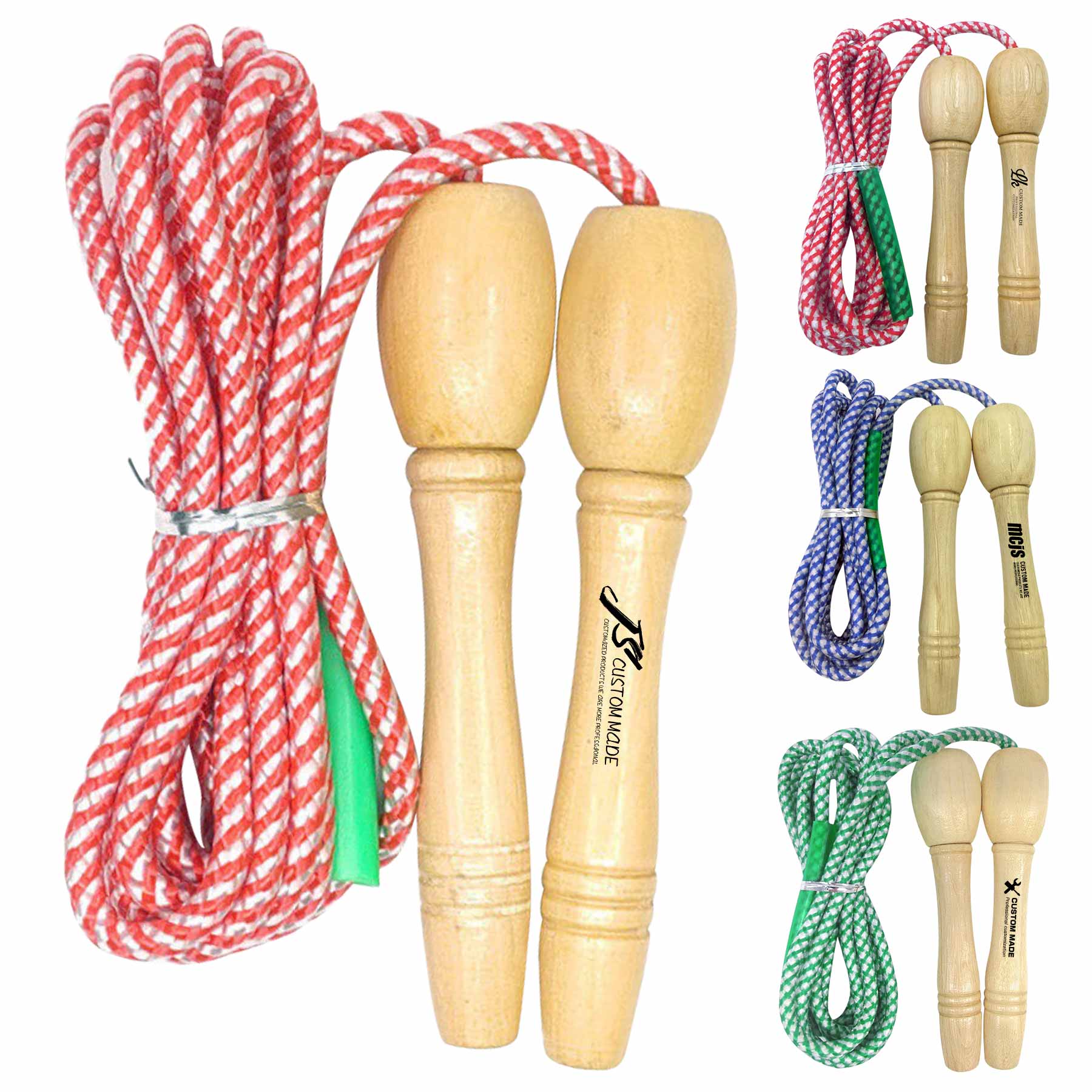 FlyFlyPromos - Wooden Handle Exercise Jumping Rope - Promotional Product