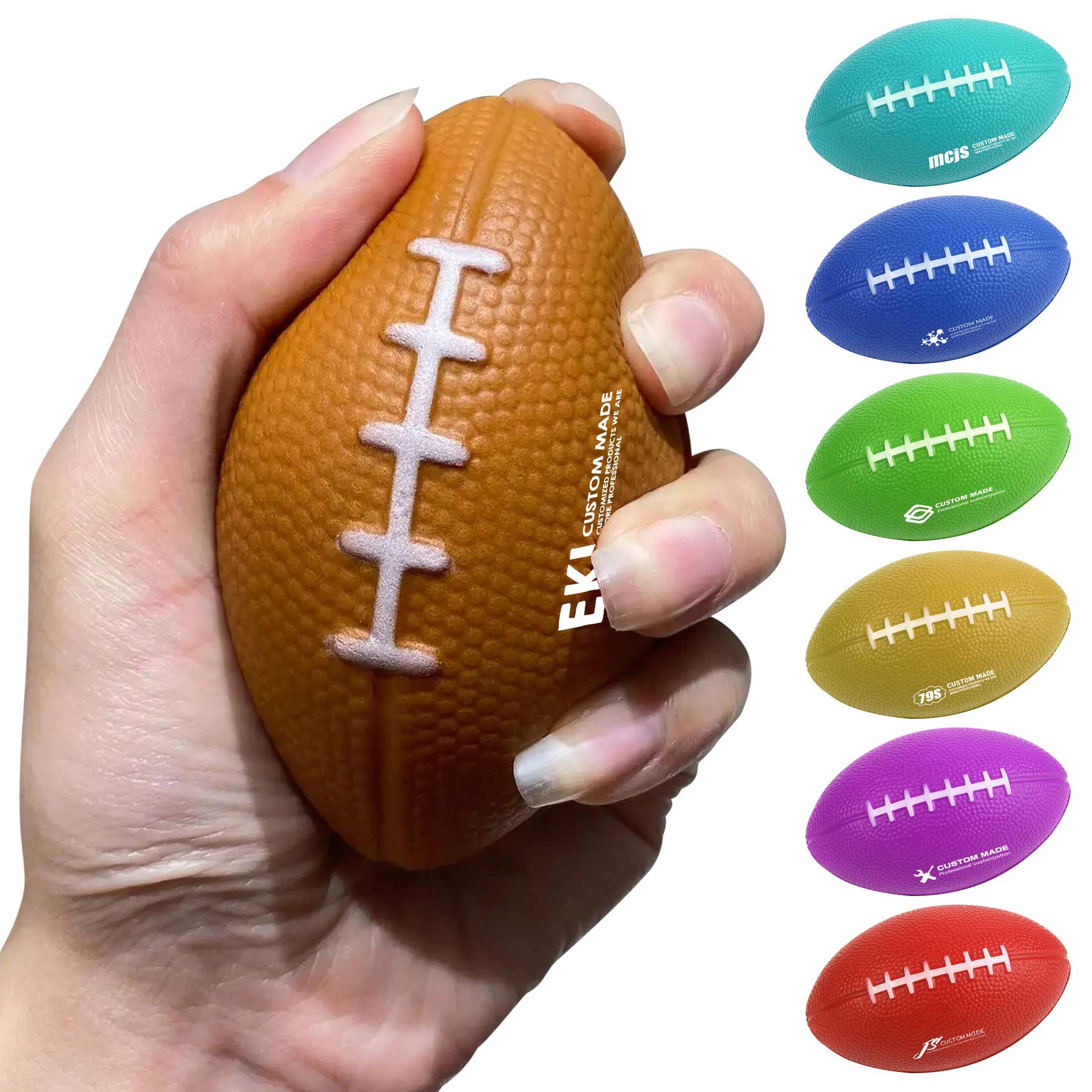 FlyFlyPromos - Mini Foam Football Stress Reliever - Promotional Product